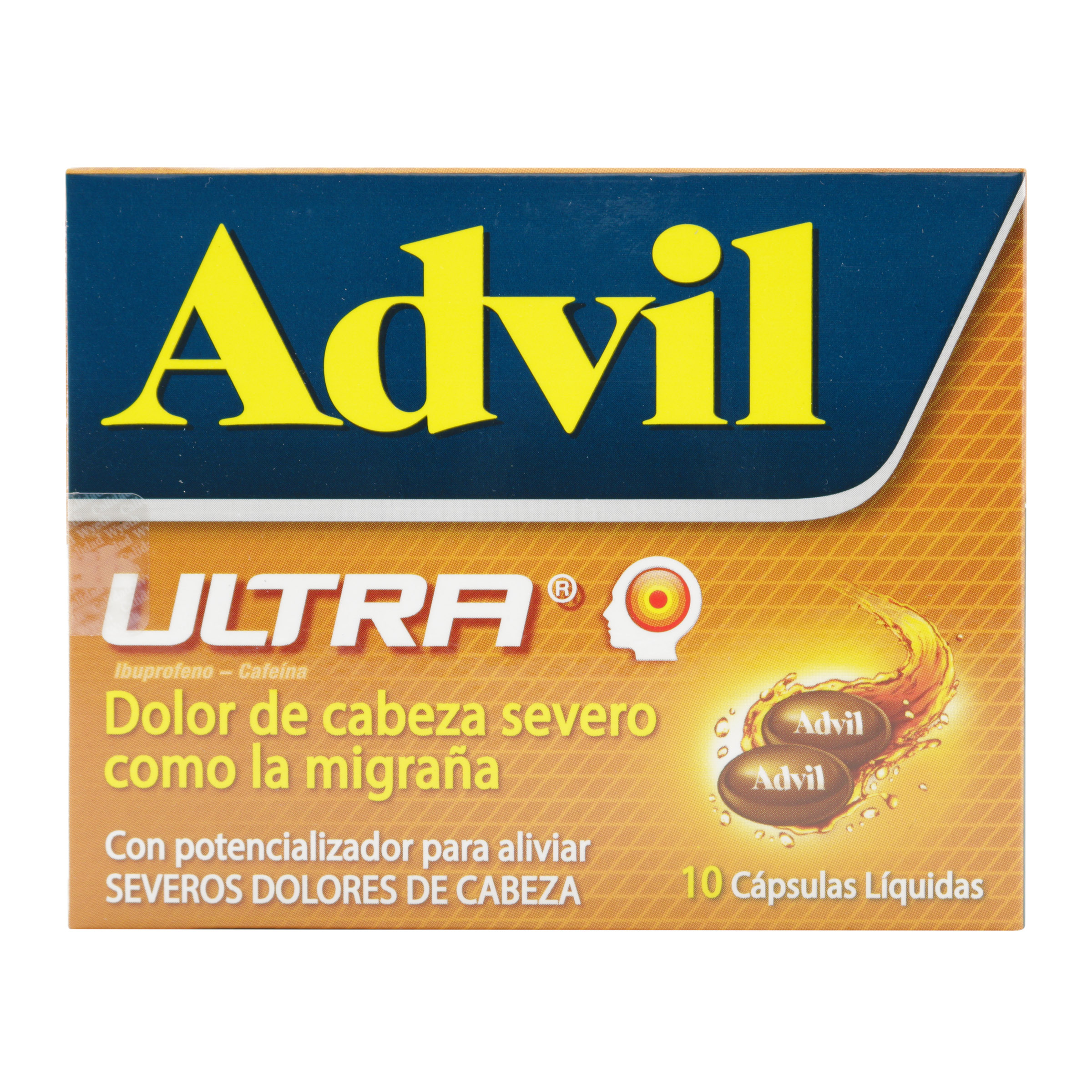 Advil Ultra 10 cápsulas – Ibuprofeno con cafeína