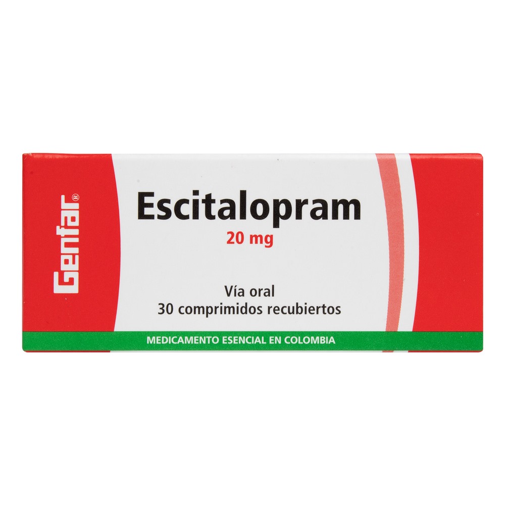 ESCITALOPRAM 20 mg – 30 comprimidos GF
