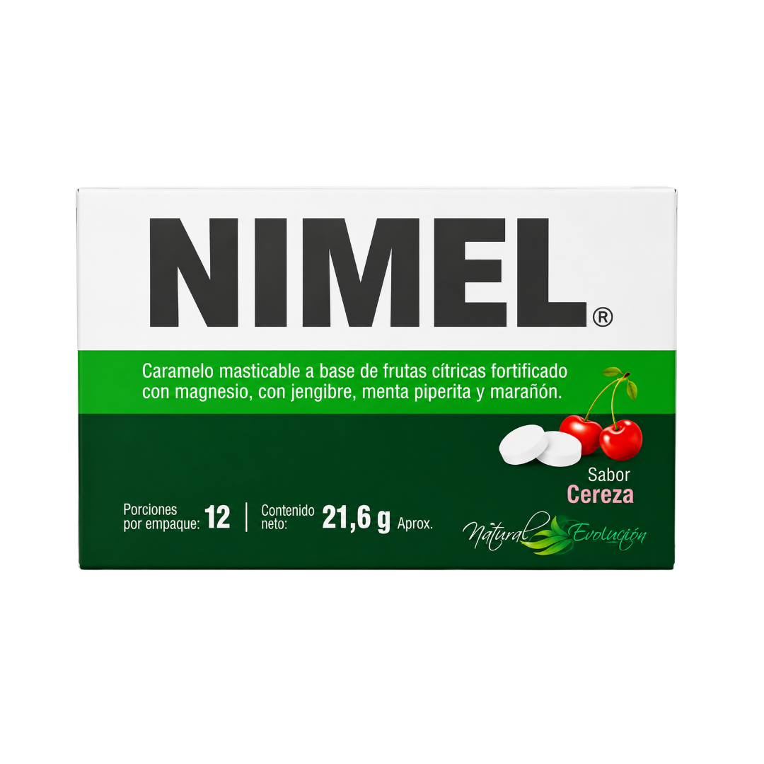 NIMEL CEREZA 12 TABLETAS MASTICABLES ICOM
