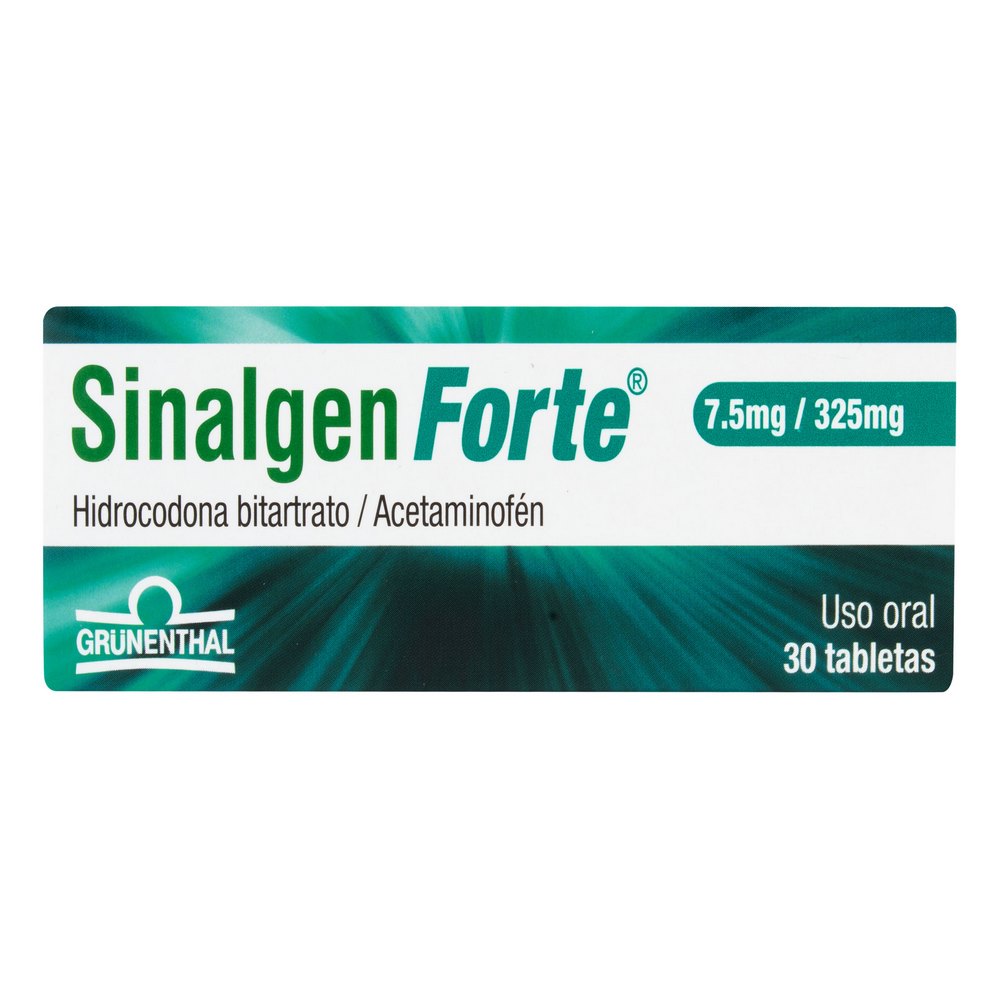 SINALGEN FORTE 7.5/325 mg – 30 tabletas