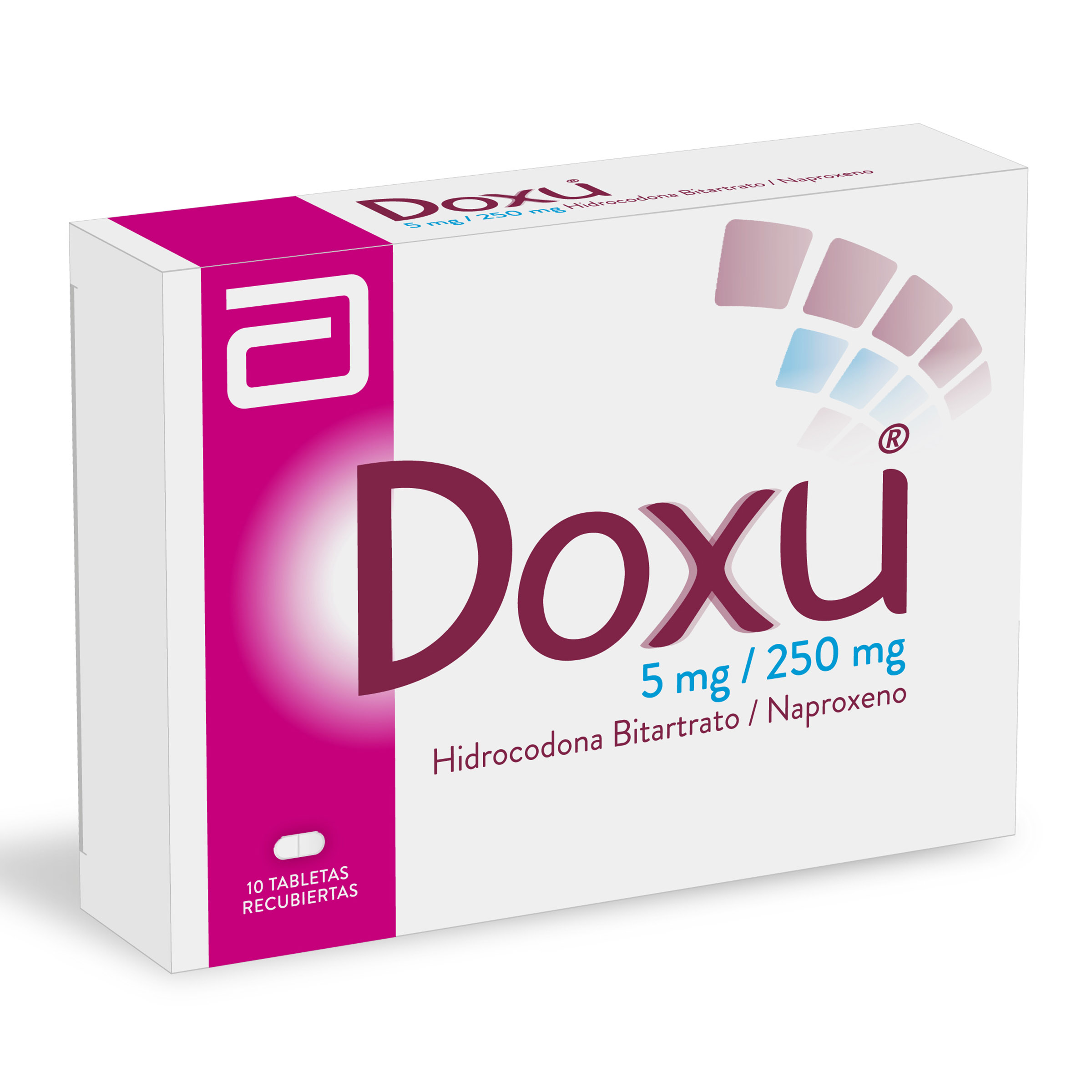 DOXU 5/250 mg – Naproxeno Hidrocodona Bitartrato, 10 tabletas (3%+)