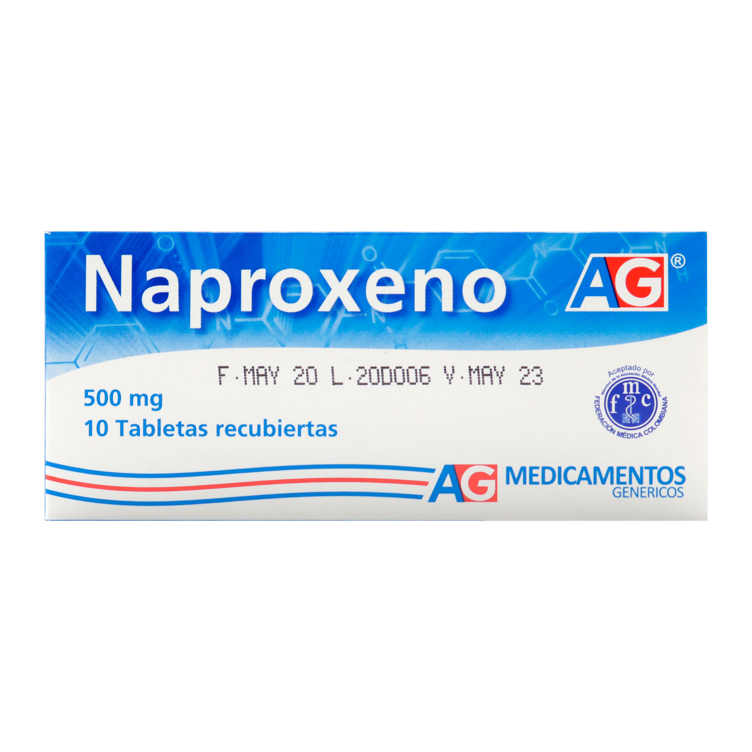 Naproxeno 500 mg 10 tabletas