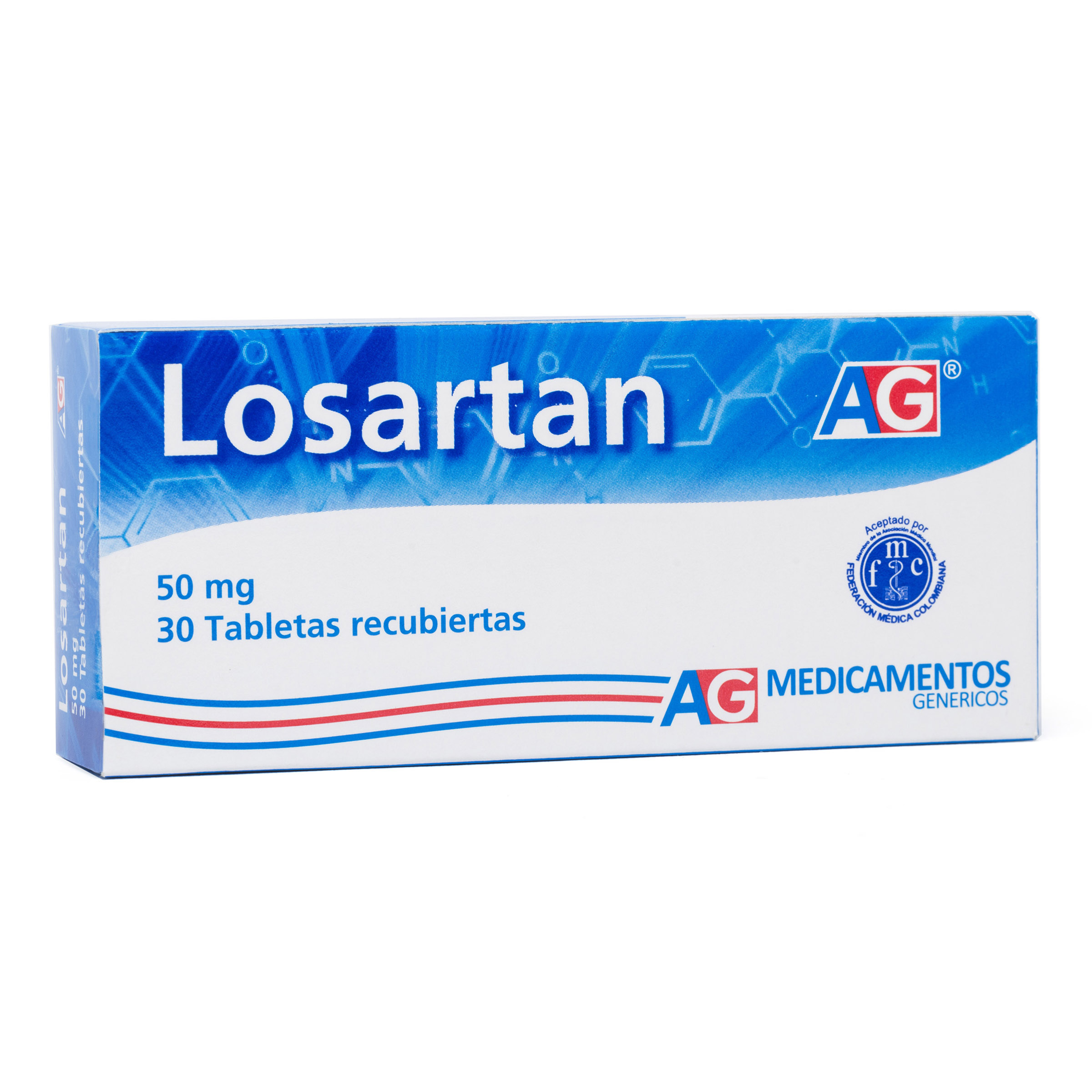 Losartán 50 mg - 30 tabletas