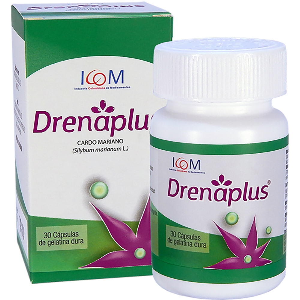 DrenaPlus 300 mg – 30 cápsulas (silimarina) | ICOM