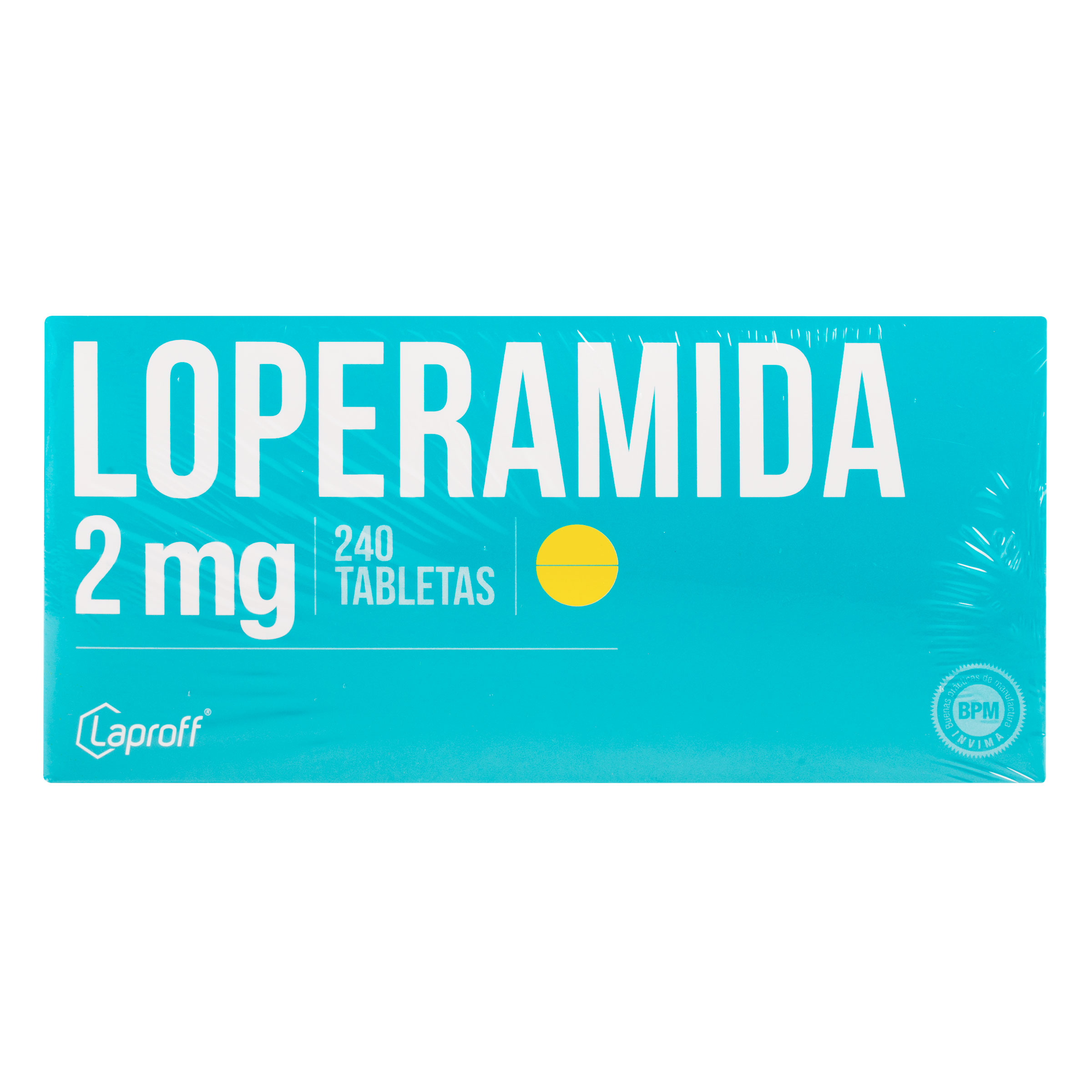 Loperamida 2 mg - 240 tabletas (Laproff)