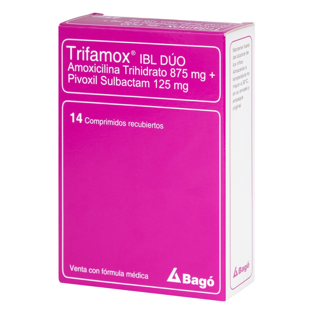 Trifamox IBL-Duo Tabletas 14 comprimidos – Amoxicilina/Sulbactam
