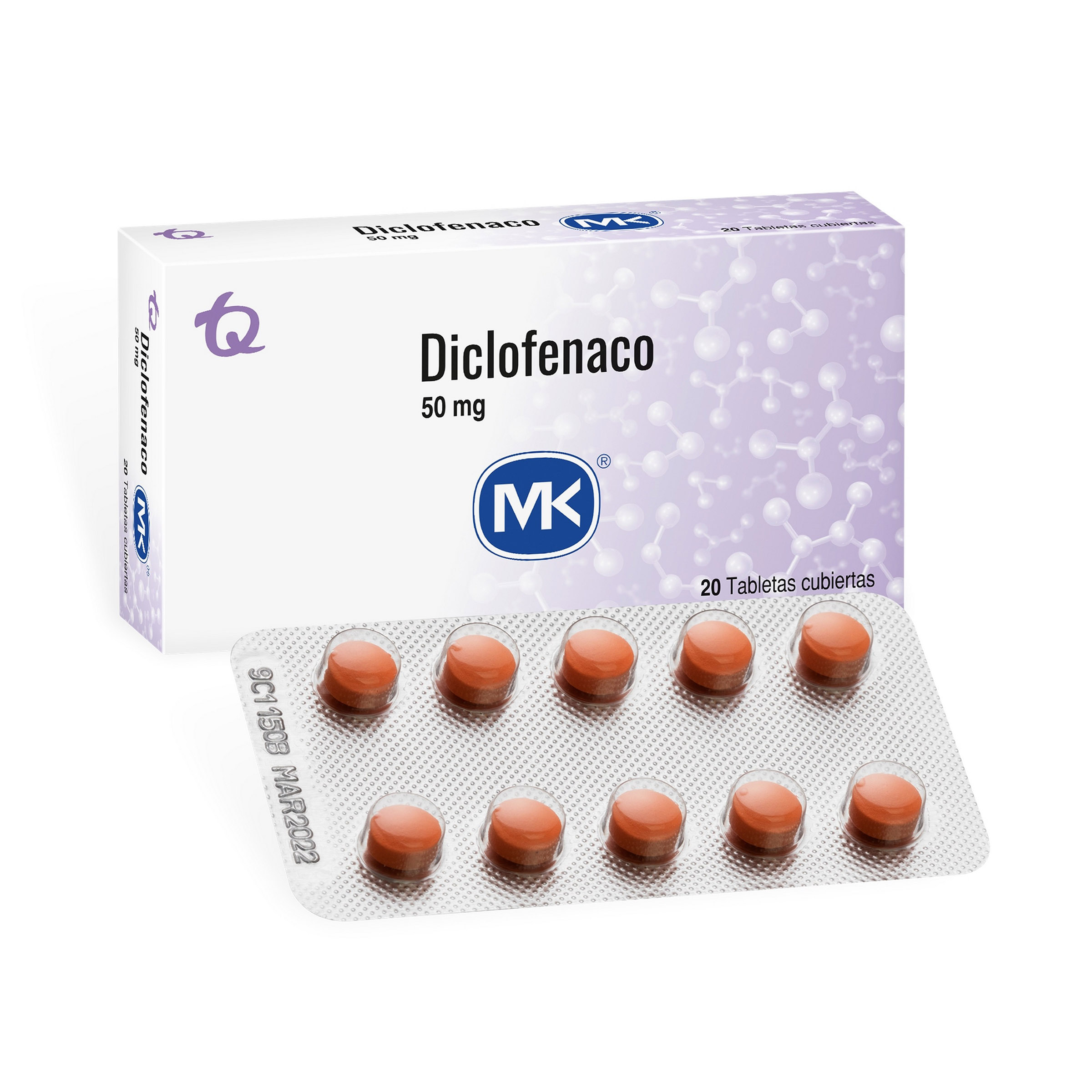 Diclofenaco 50 mg - 20 tabletas TECNOQUIMICAS S.A.