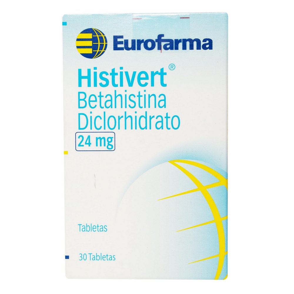 HISTIVERT 24 mg - Betahistina diclorhidrato 30 tabletas