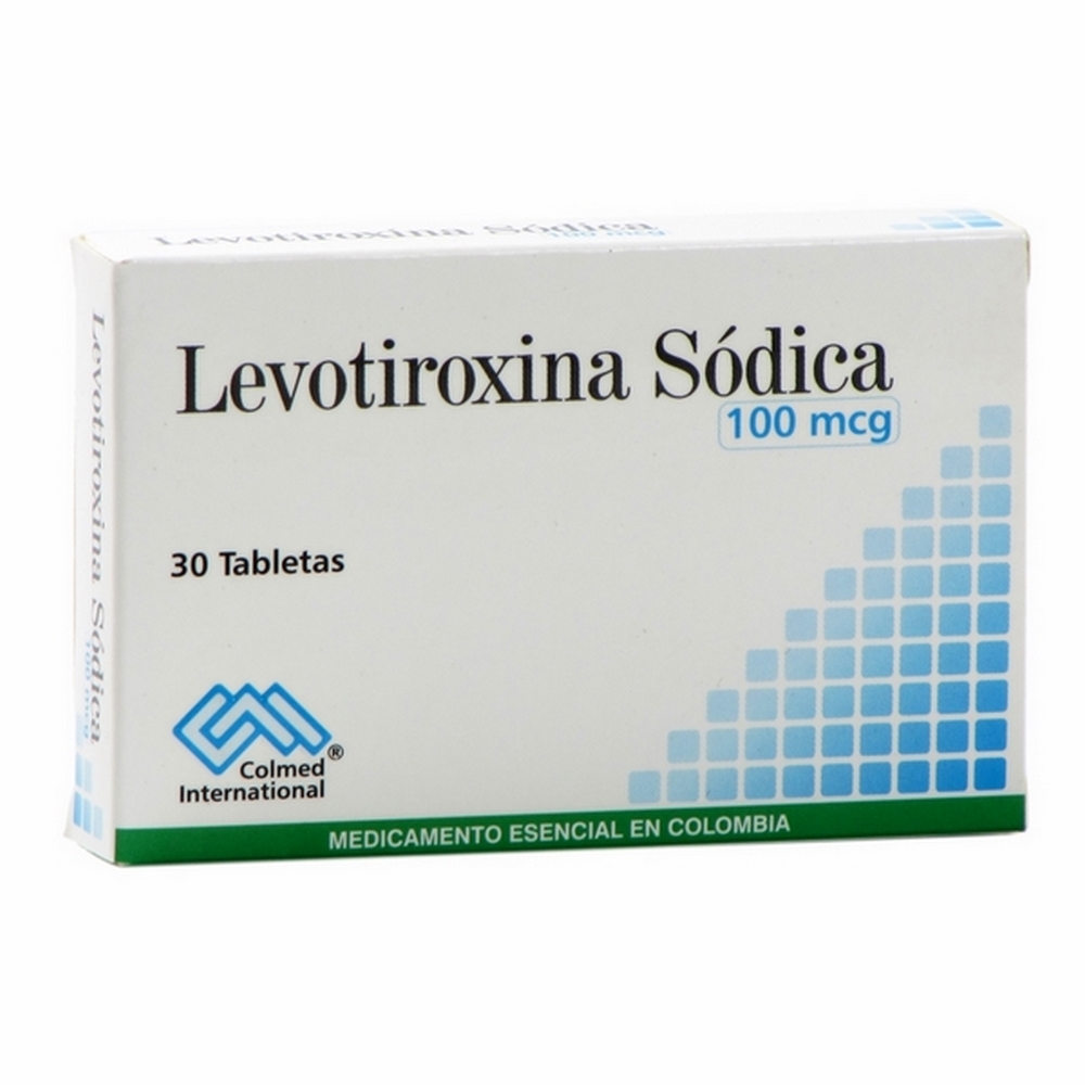 Levotiroxina Sódica 100 mcg - 30 tabletas