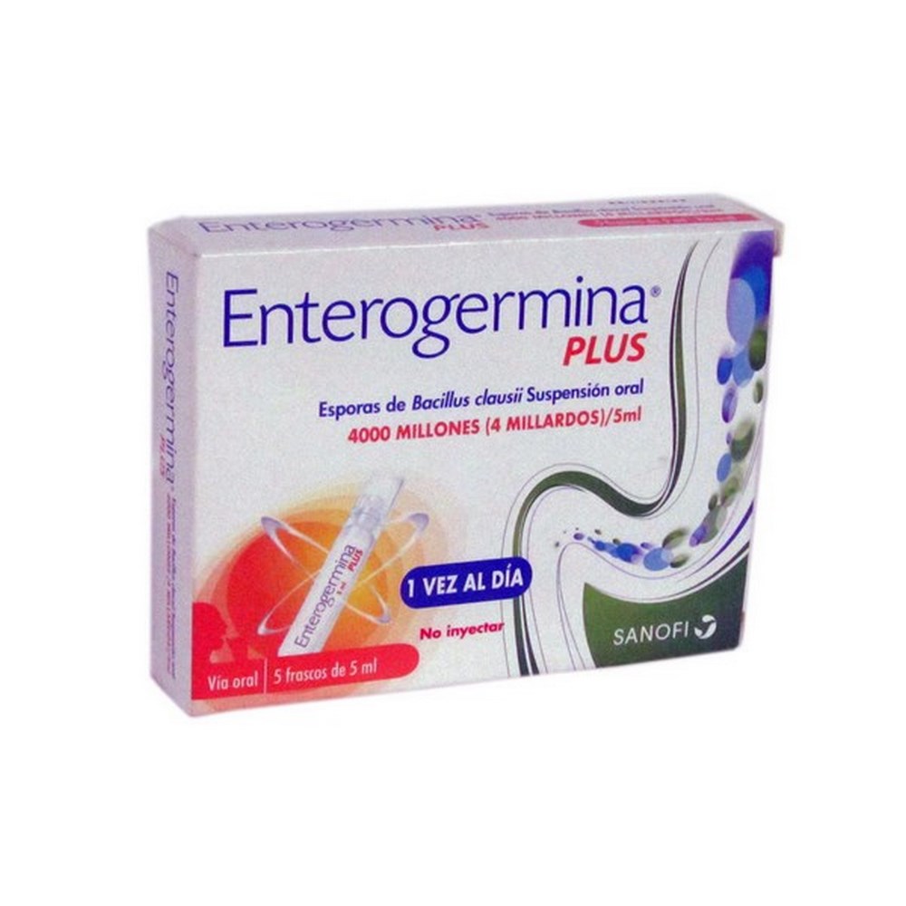 ENTEROGERMINA Plus – 5 ampollas bebibles (bacilos lácticos)