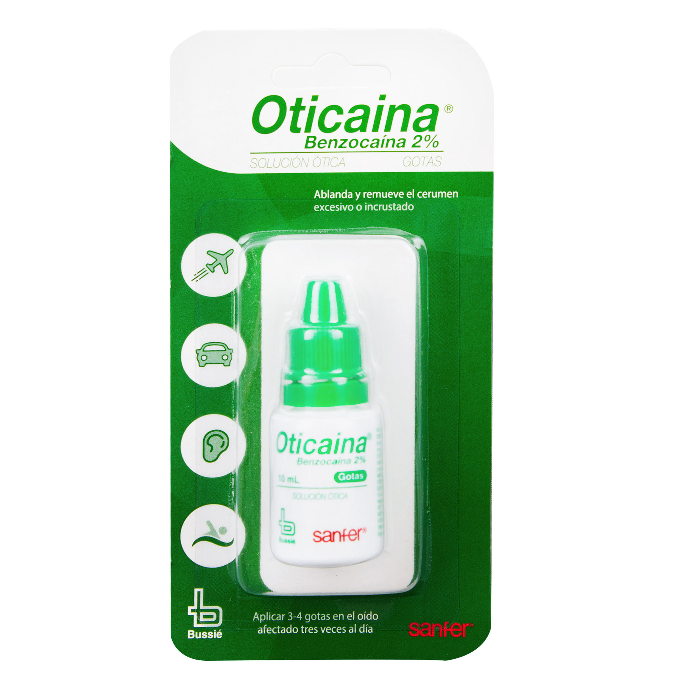 Oticaina Gotas 10 ml Benzocaína