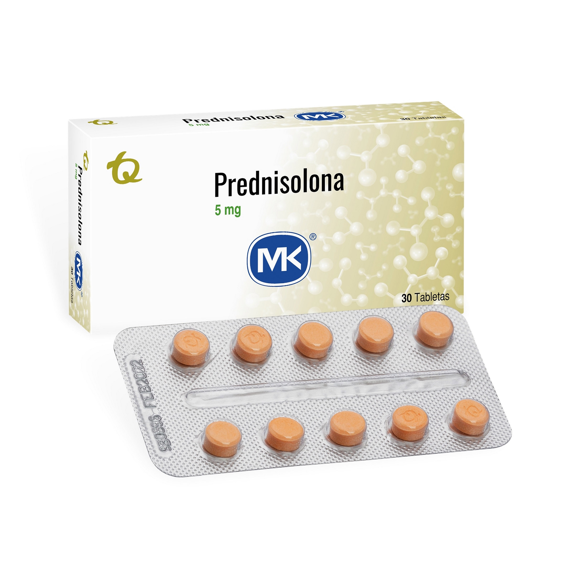 Prednisolona 5 mg 30 Tabletas MK Prednisolona