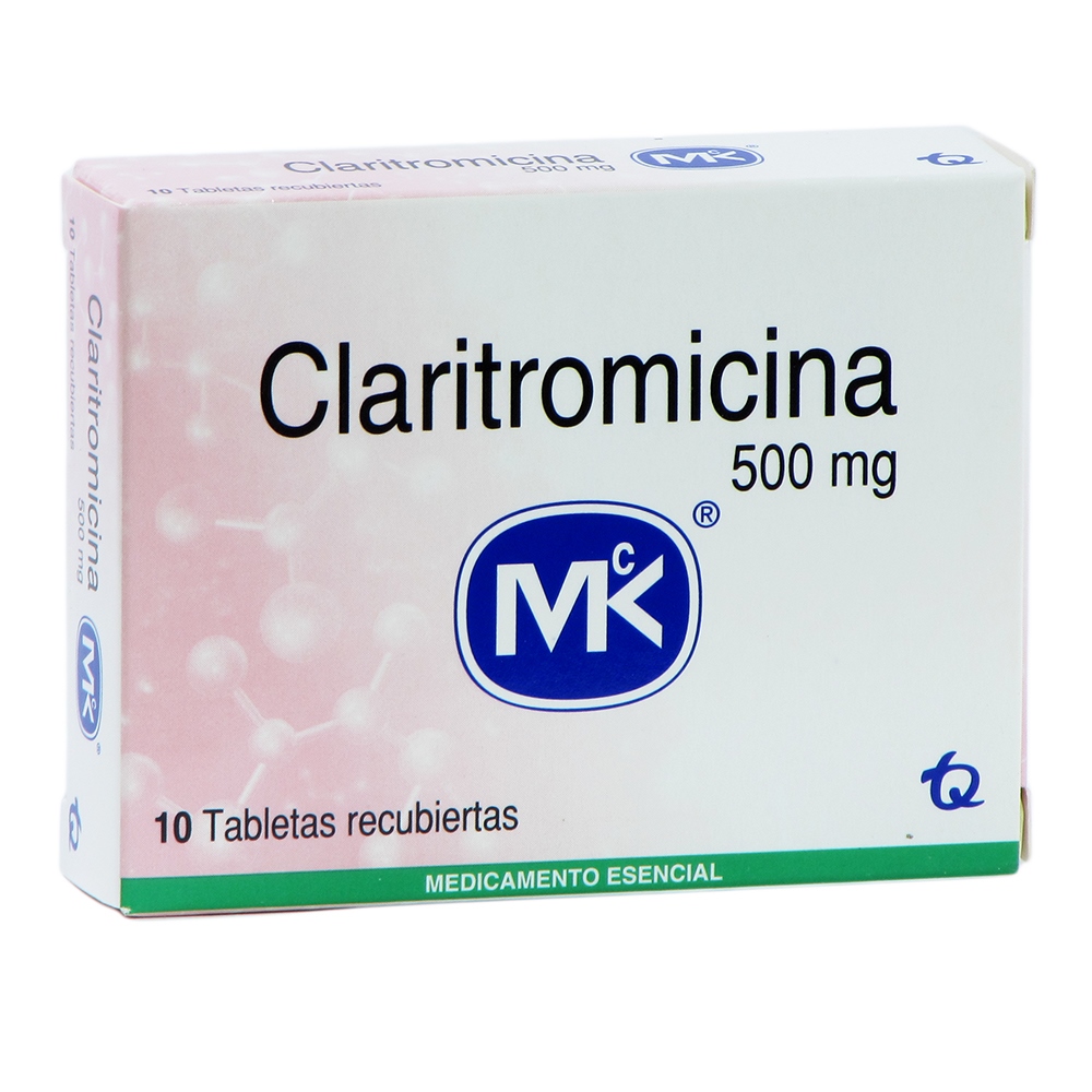 Claritromicina 500 mg – 10 tabletas | MK CLARITROMICINA