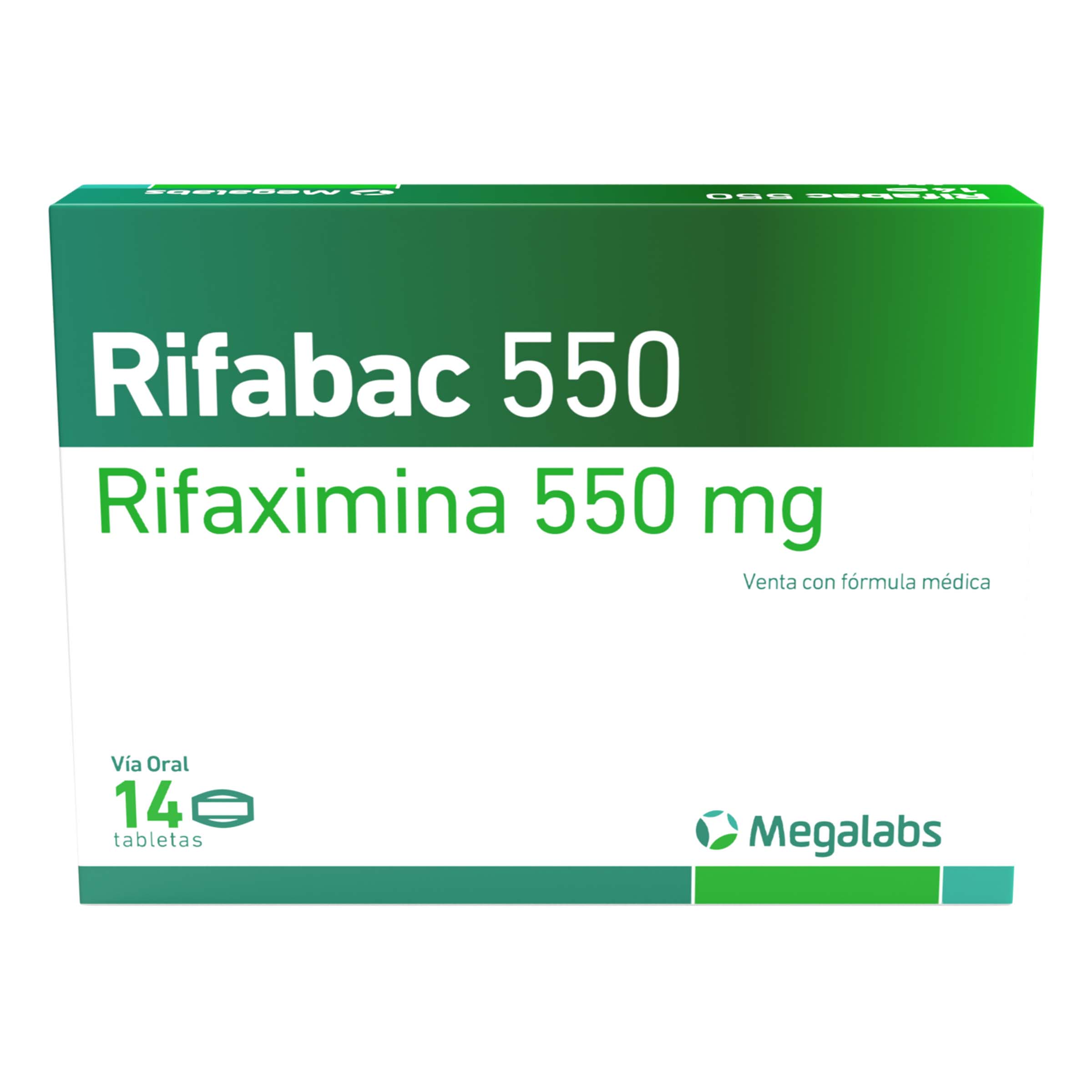 Rifabac 550 mg – rifaximina 14 tabletas