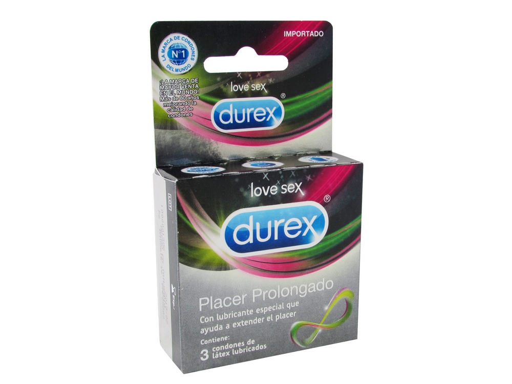 Preservativos Durex PlacER Prolongado – 3 unidades