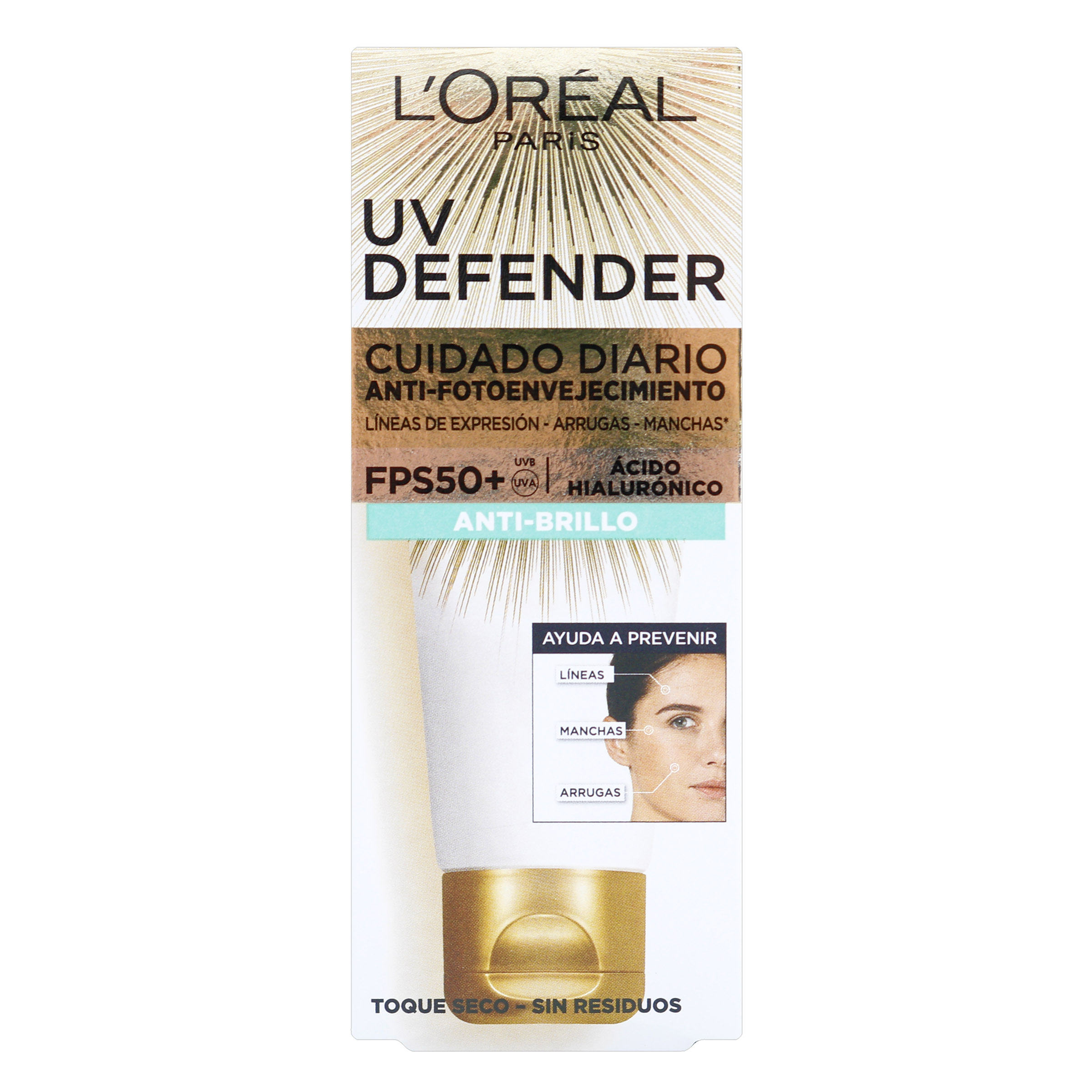 Bloqueador Solar UV Def Anti Brillo SPF 50 40 g