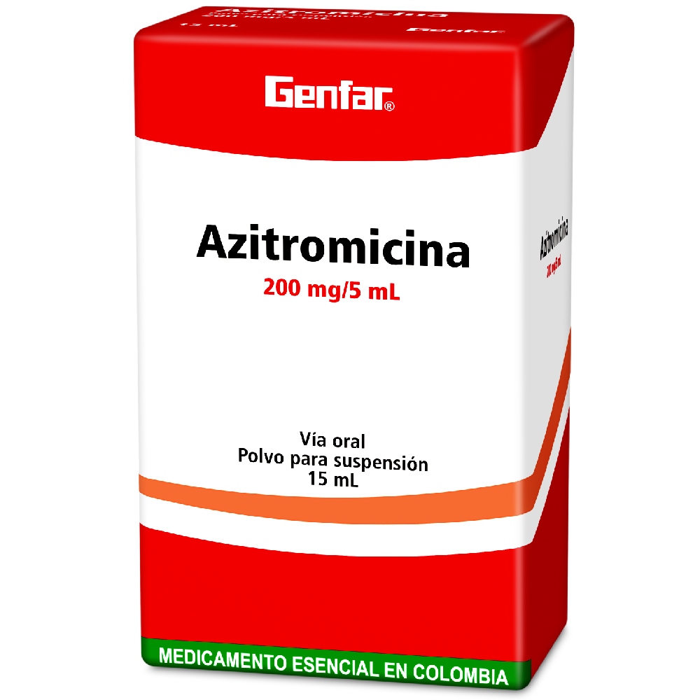Azitromicina 200 mg Suspensión 15 ml - Genfar