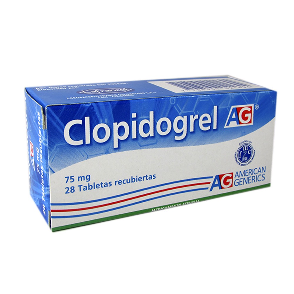 Clopidogrel 75 mg – 28 tabletas
