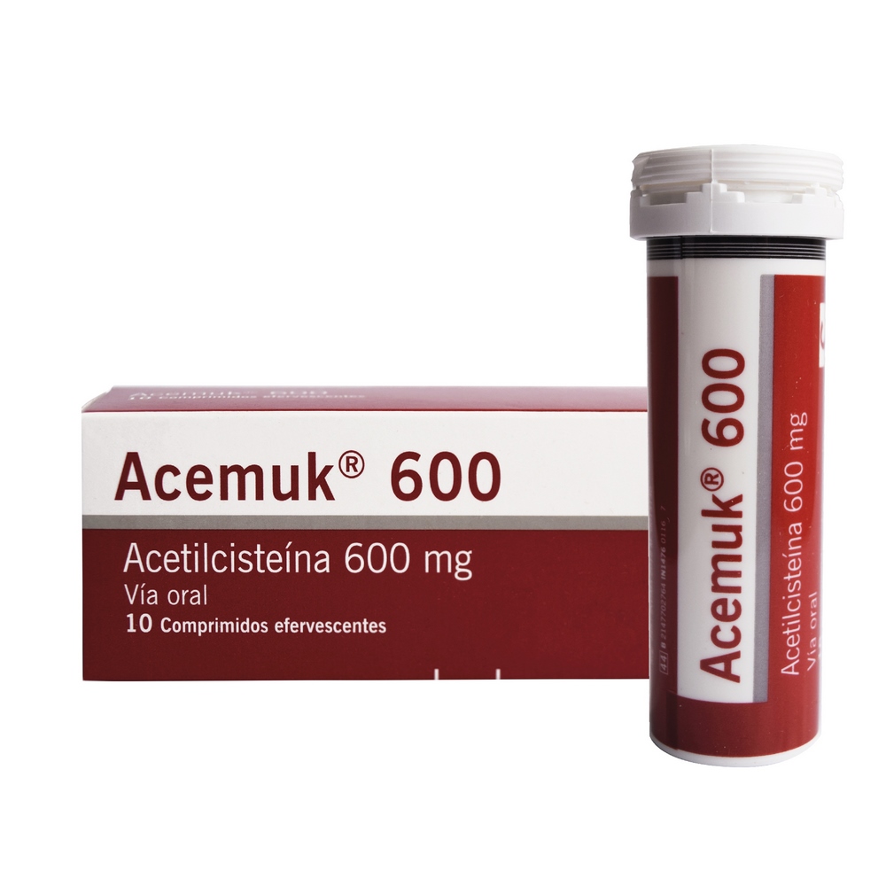 ACEMUK 600 mg - 10 comprimidos efervescentes