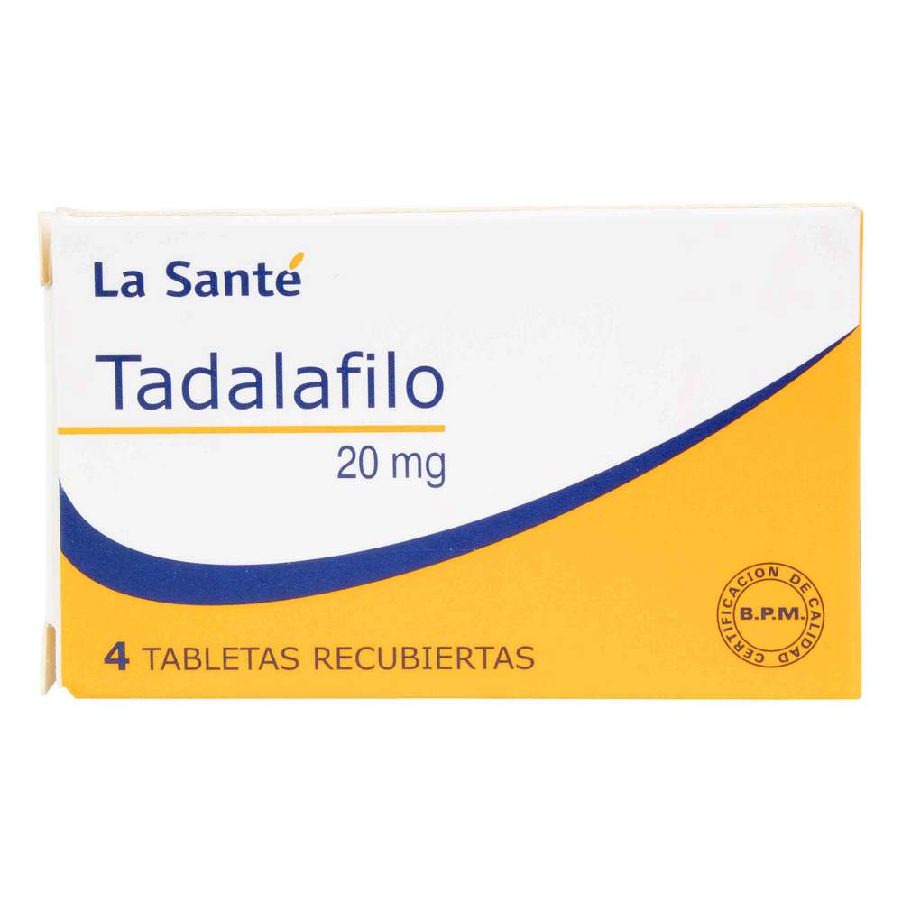 Tadalafil 20 mg – 4 tabletas (La Santé)