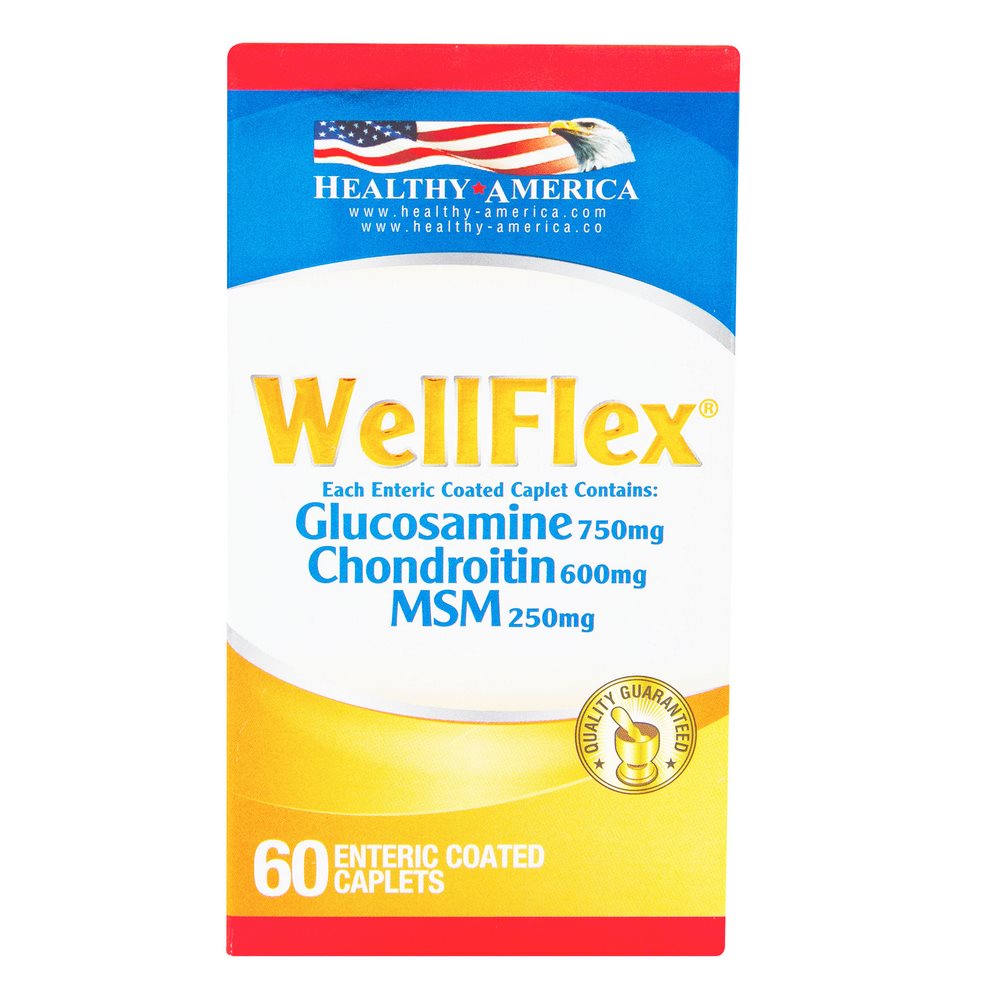 WellFlex 750 mg – 60 tabletas | Glucosamina + Condroitina