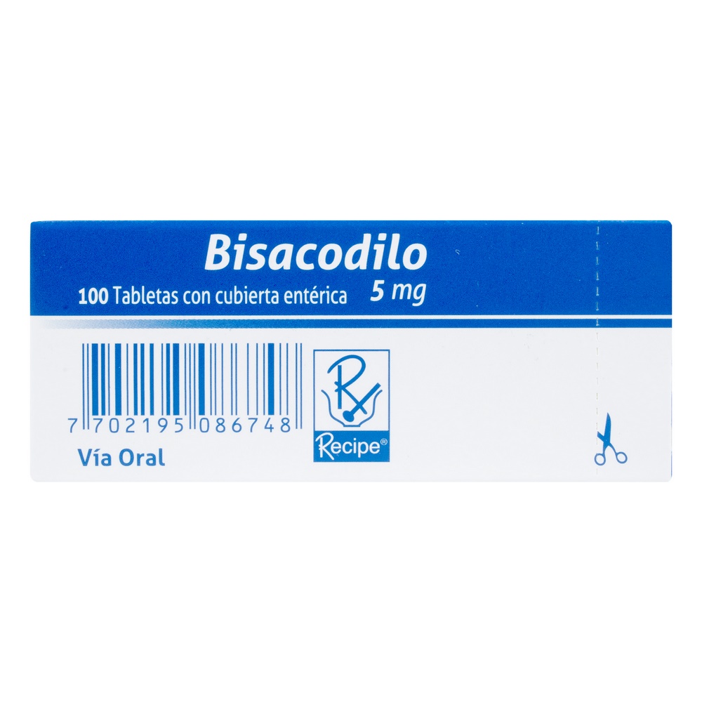Bisacodilo 5 mg - 100 tabletas