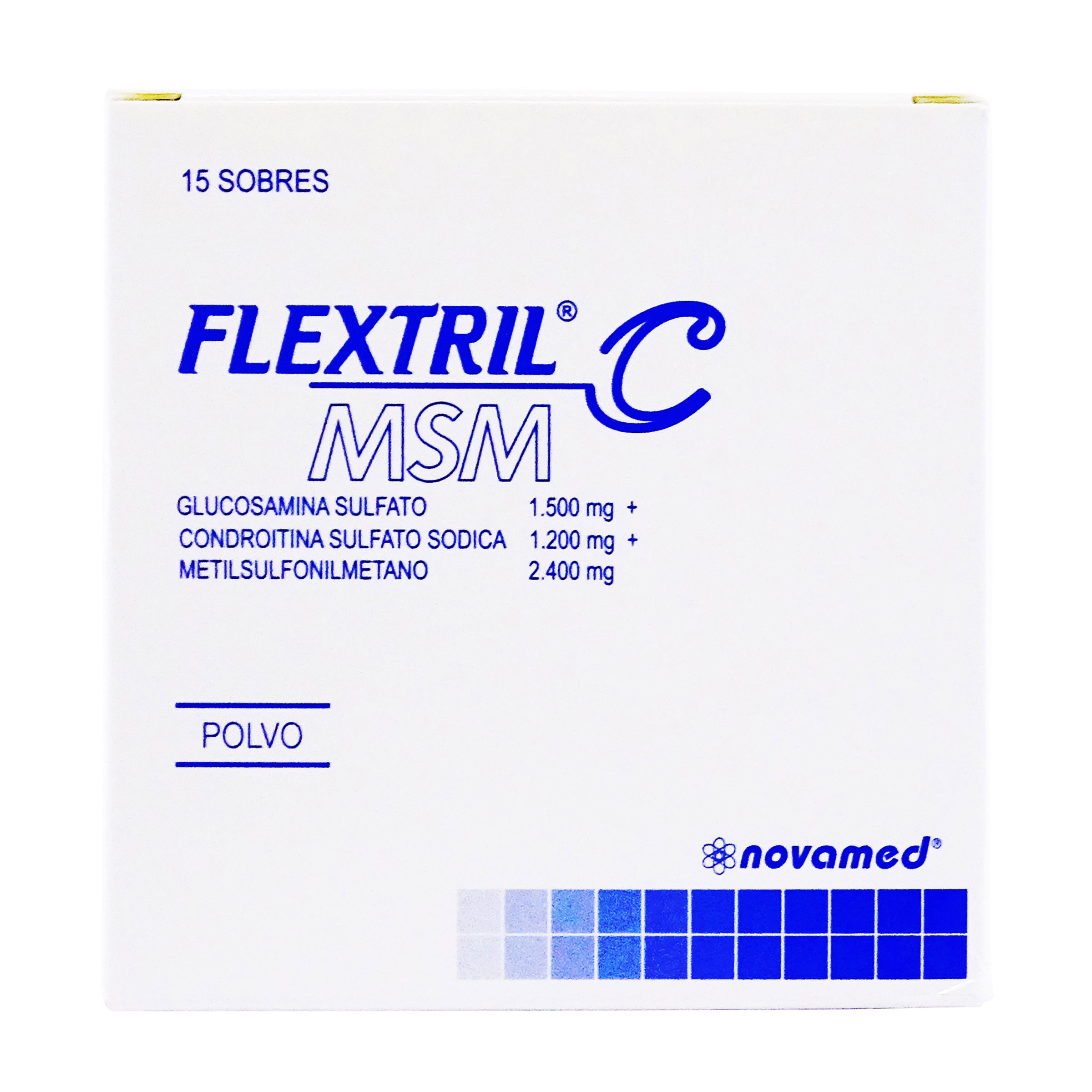 Flextril C MSM 1500 mg - 15 sobres Glucosamina-MSM