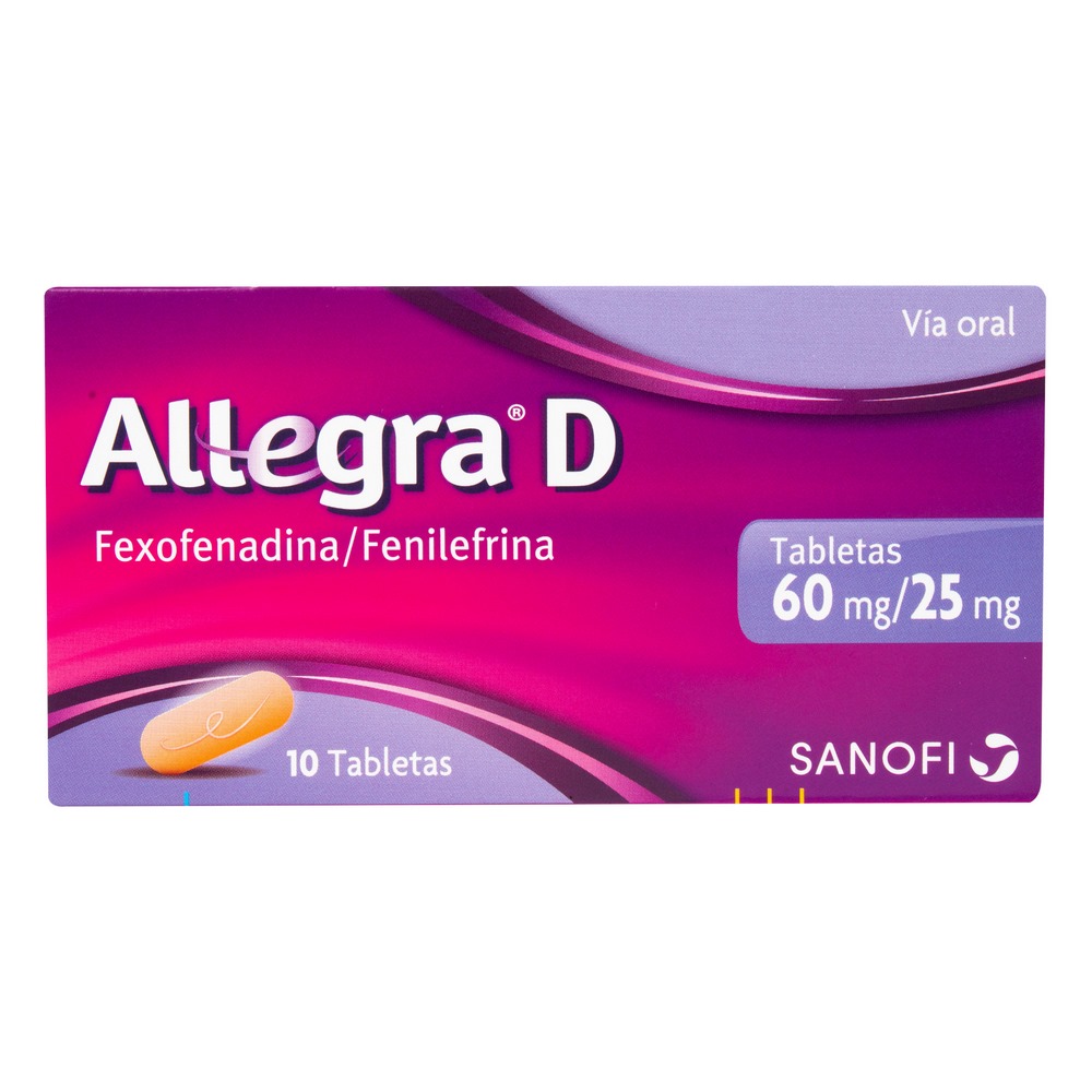 Allegra D 60 mg/25 mg – 10 tabletas