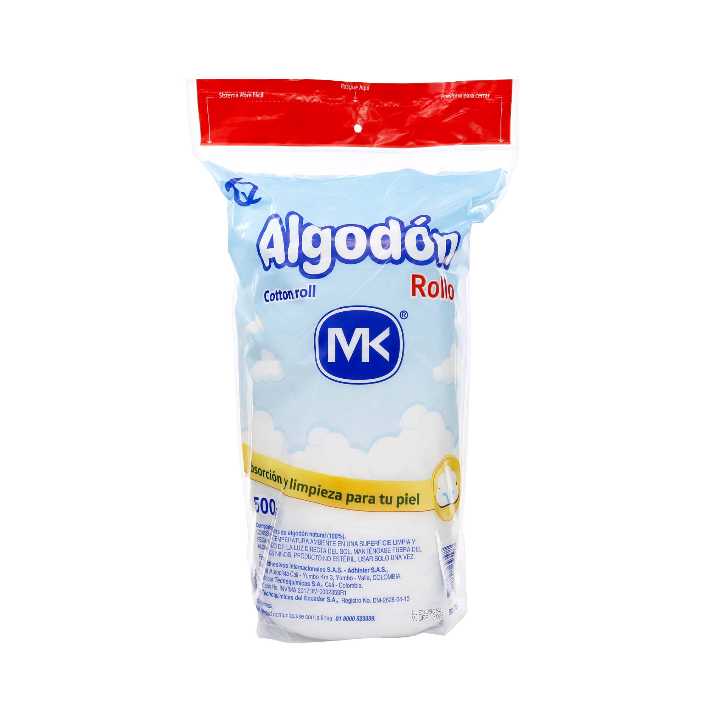 Algodón en rollo 500 g - bolsa