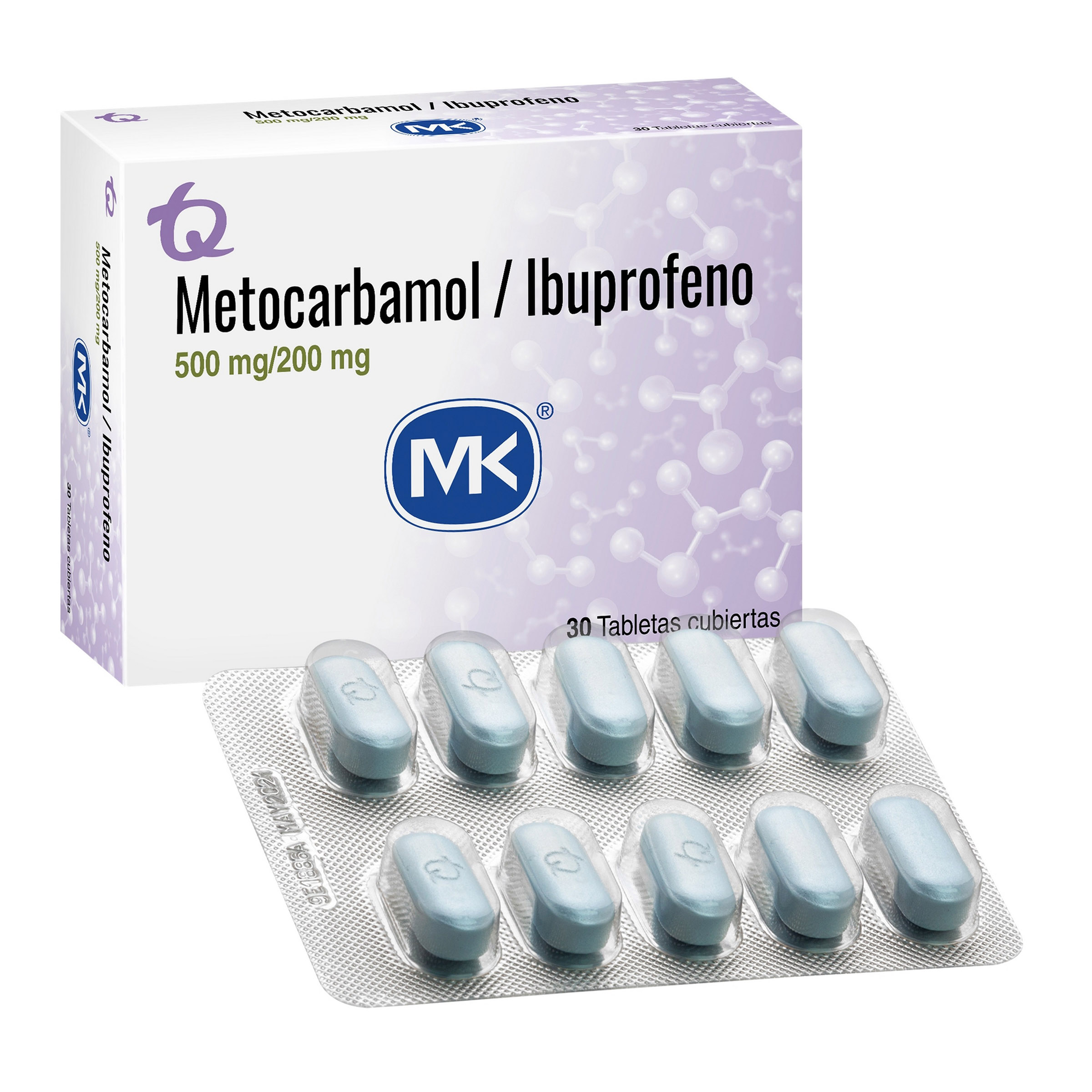 Ibuprofeno 200 mg + Metocarbamol 500 mg – 30 cápsulas