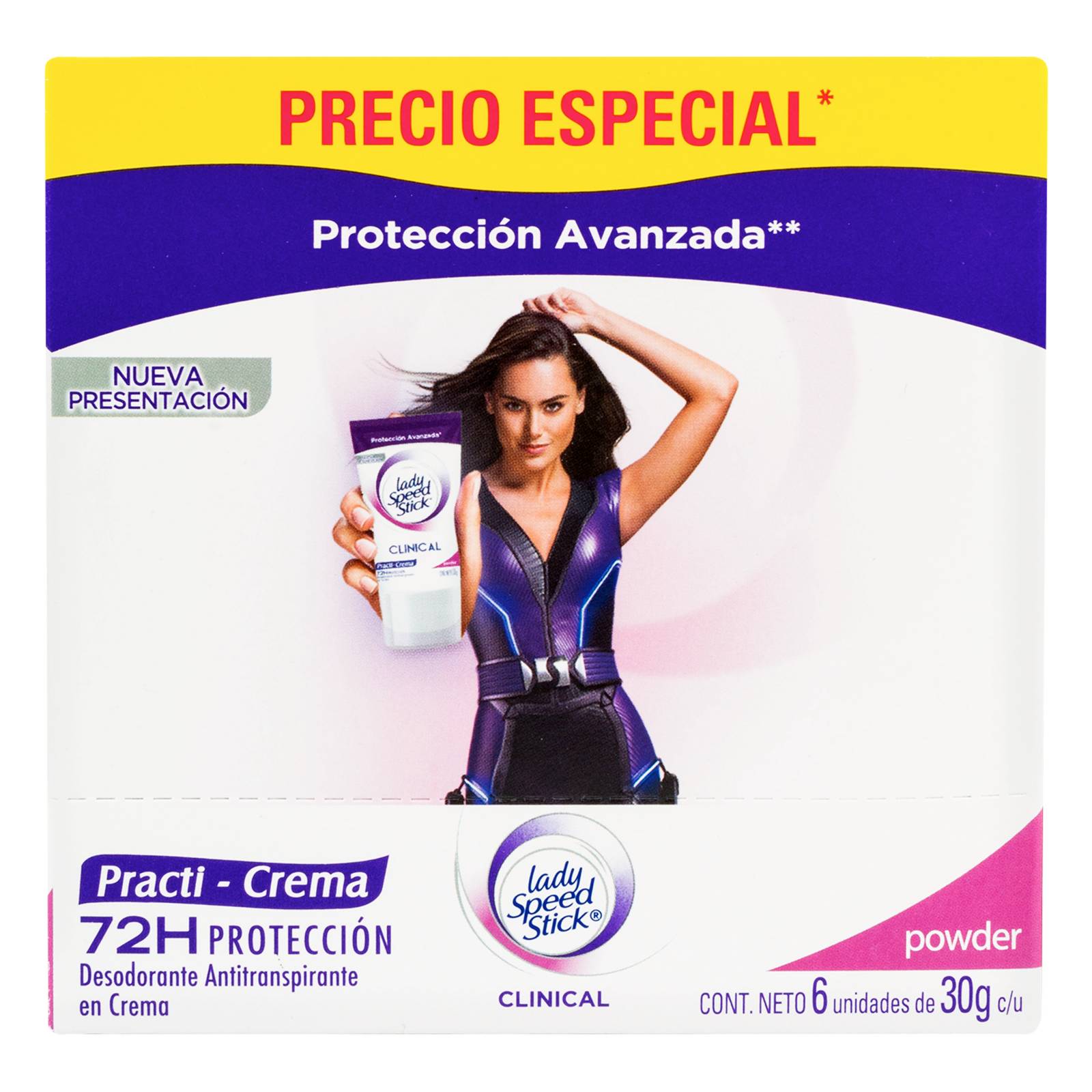 Desodorante Lady crema 30 g – Pack 6