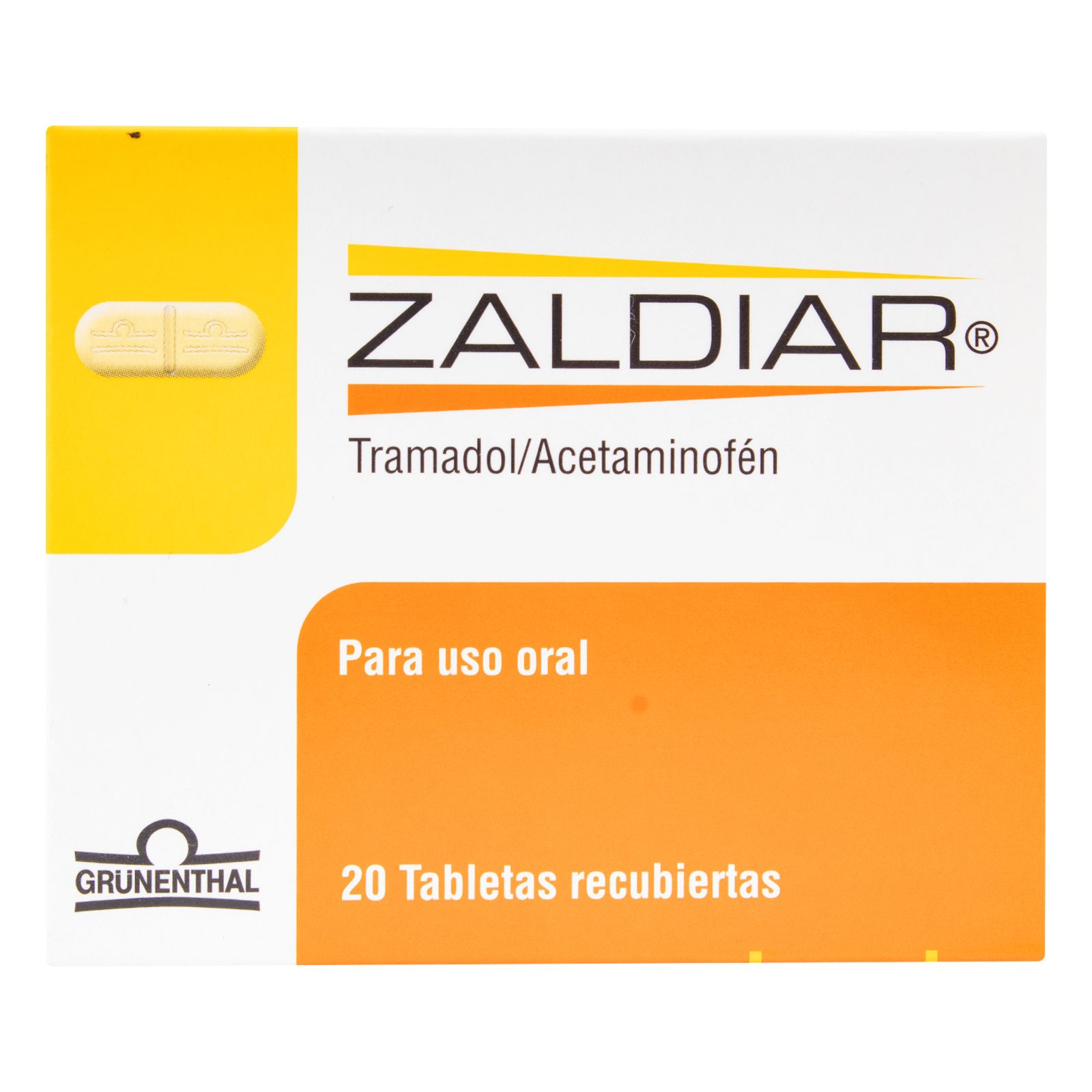 Zaldiar 37.5/325 mg 20 tabletas
