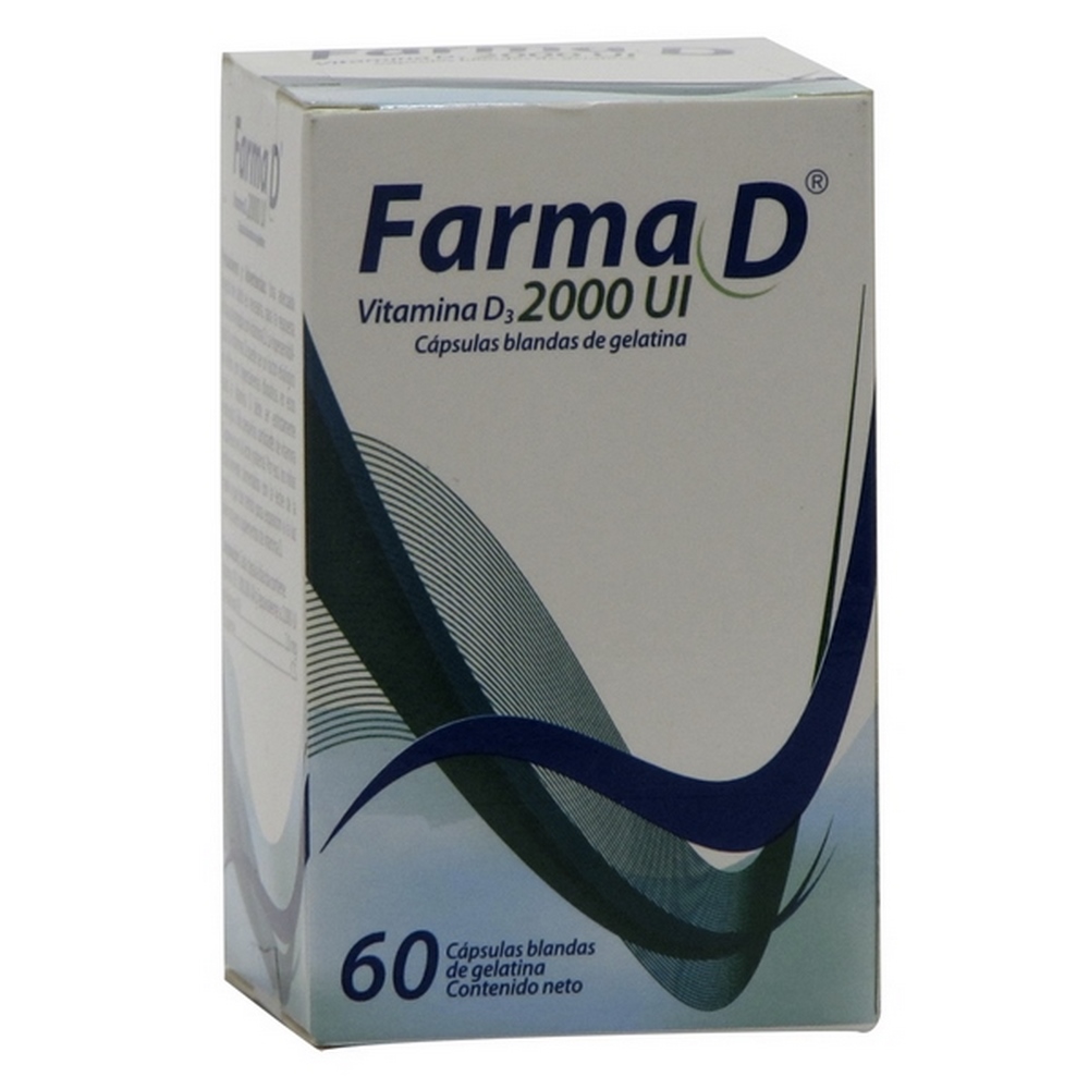 Farma D Vitamina D3 2000 UI – 60 cápsulas