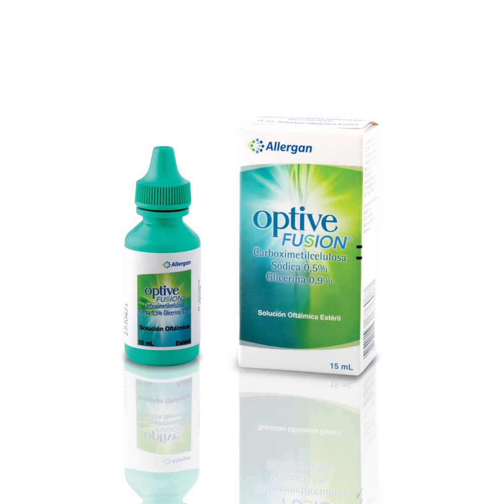 Optive Fusion – Solución oftálmica 15 ml (3%+) con carboximetilcelulosa y glicerina