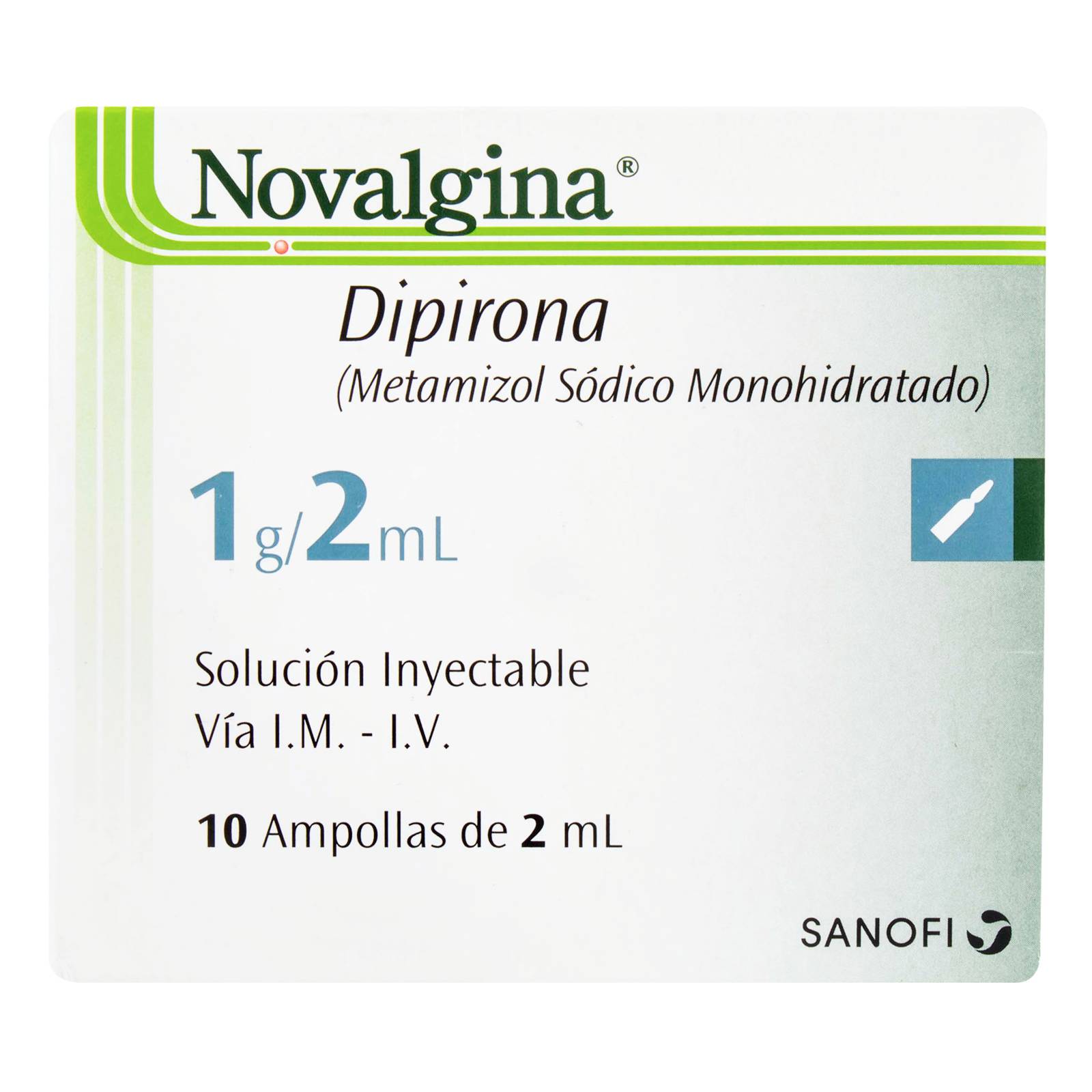 Novalgina 2 mL 10 ampollas - Dipirona