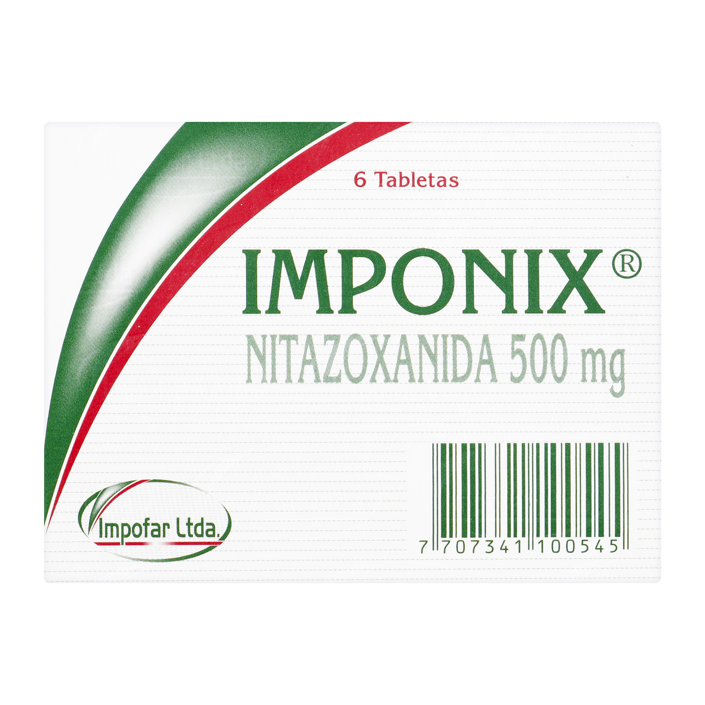 Imponix 500 mg – 6 tabletas nitazoxanida