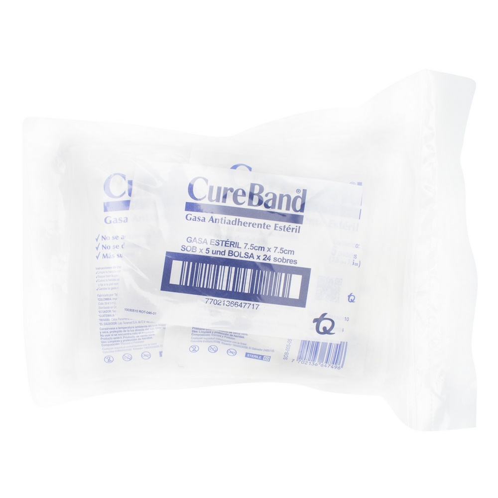 Gasa estéril Cure Band 24 uds 7.5x7.5 cm
