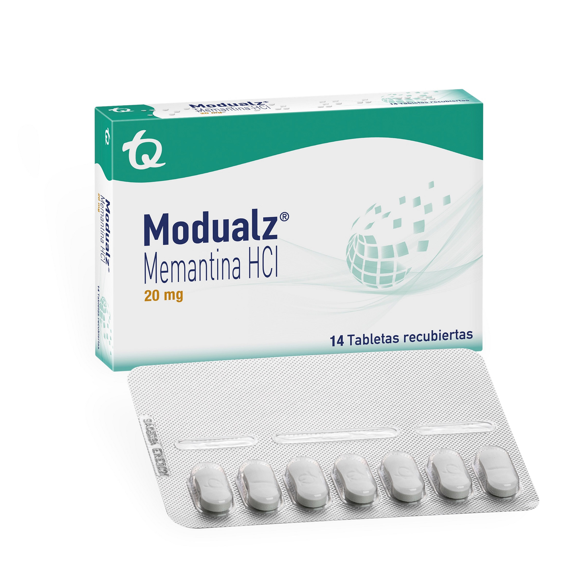 Modualz 20 mg – Memantina hidrocloruro, 14 tabletas