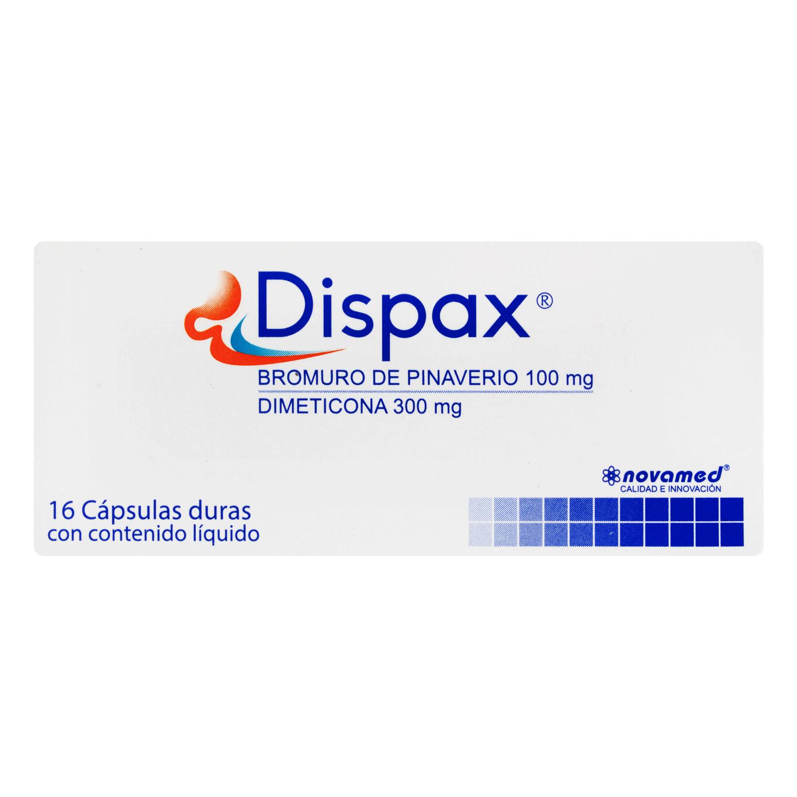 Dispax 16 cápsulas – dimeticona y bromuro de pinaverio