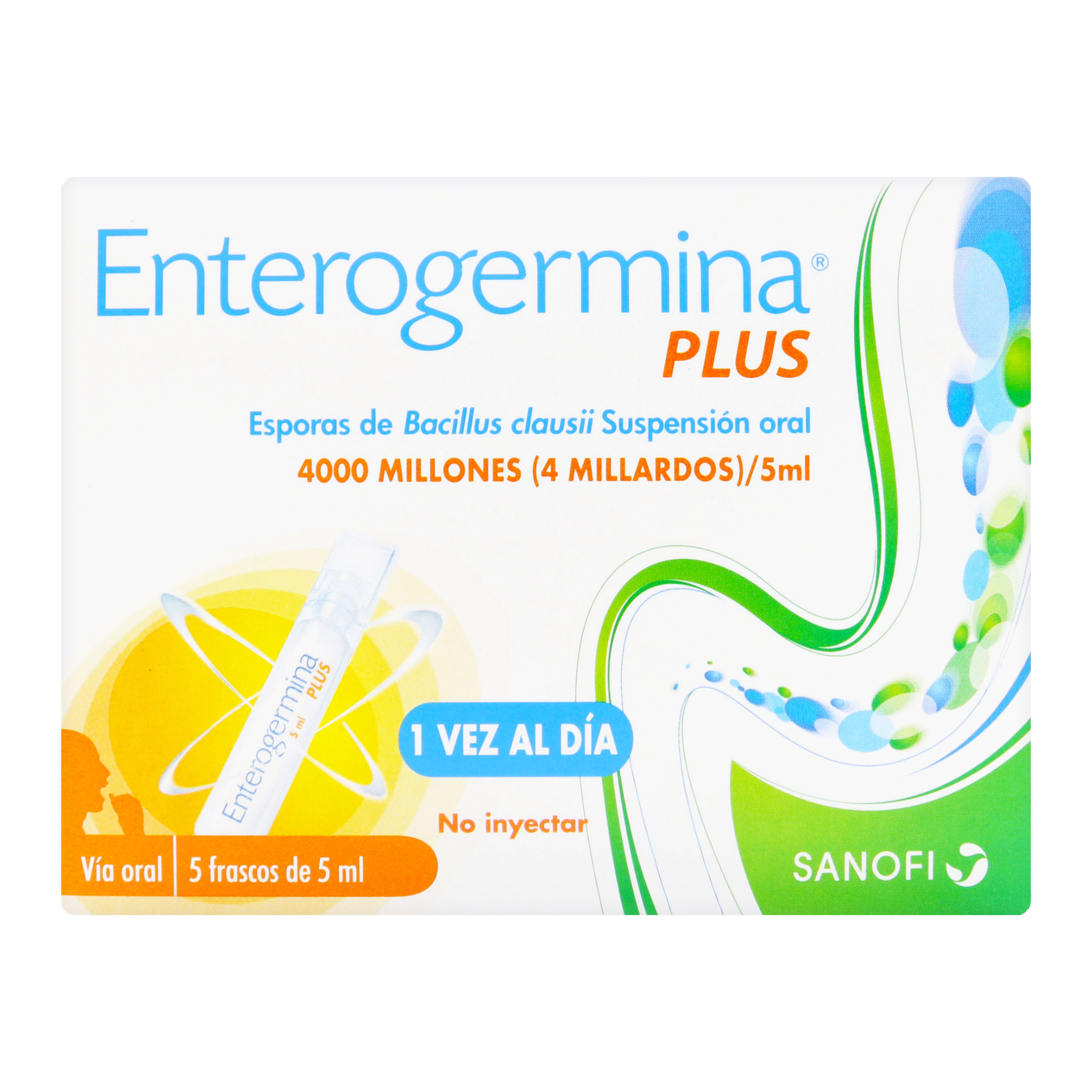 ENTEROGERMINA Plus – 5 ampollas bebibles (bacilos lácticos)