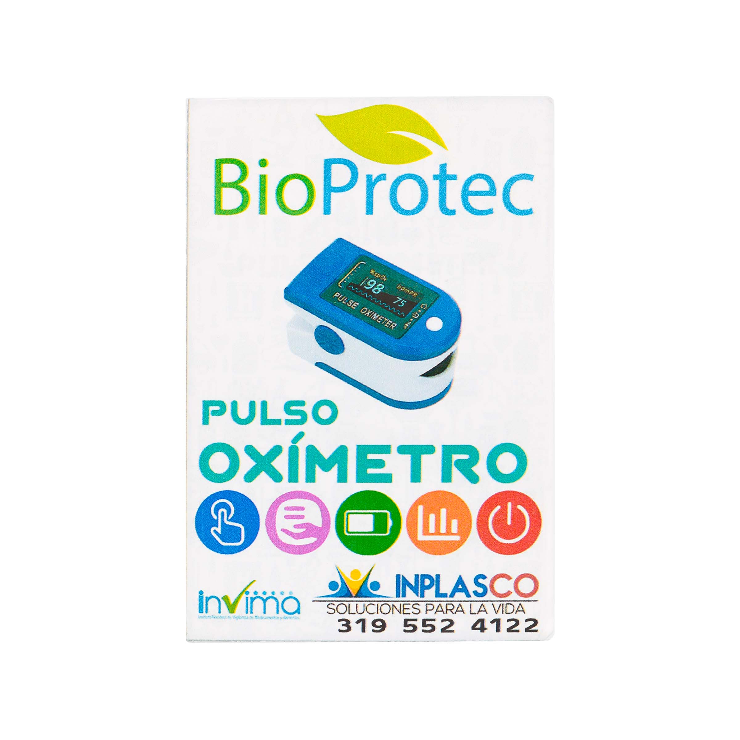 Oxímetro de pulso Bioprotec Inplasco