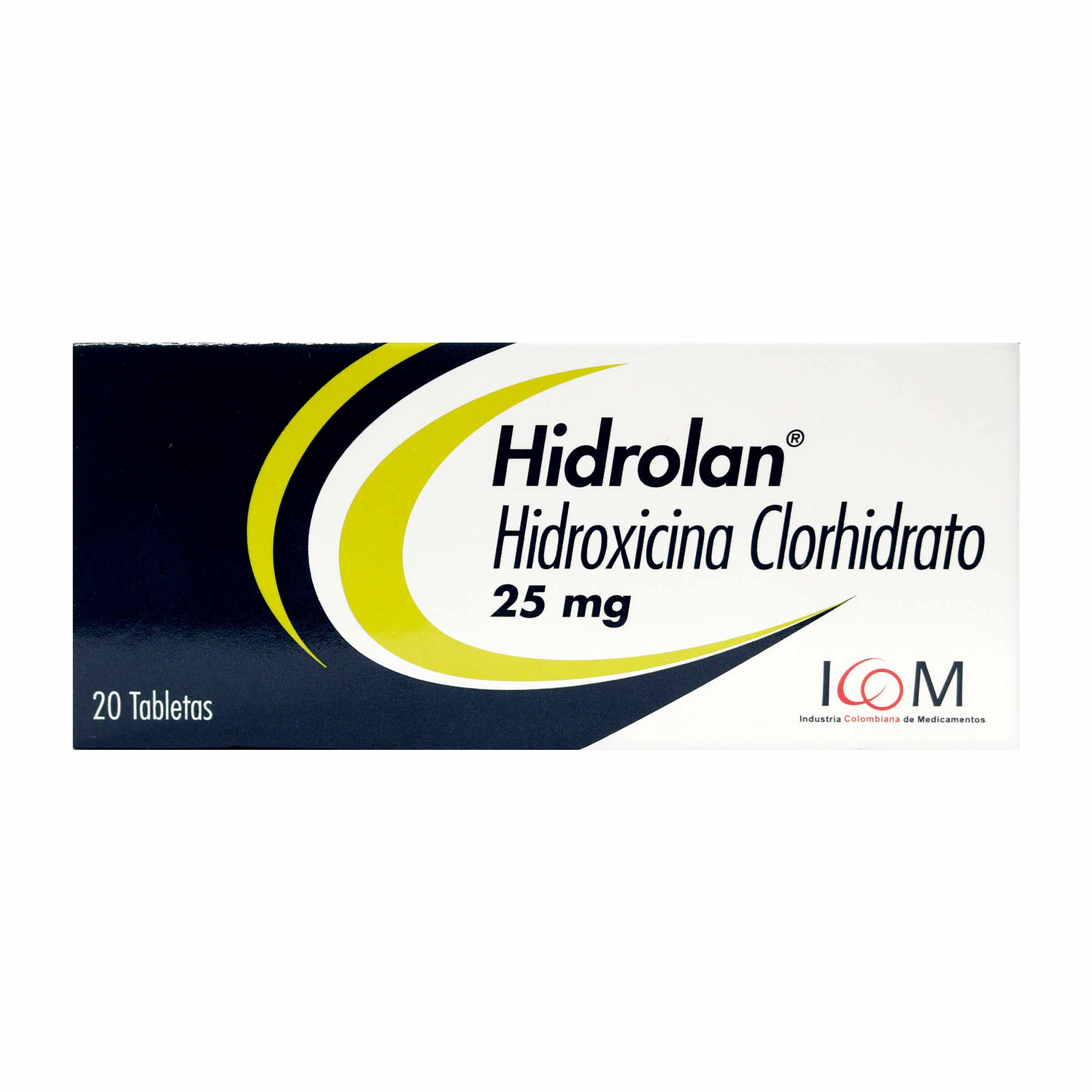 Hidrolan 25 mg – Hidroxizina, 20 tabletas
