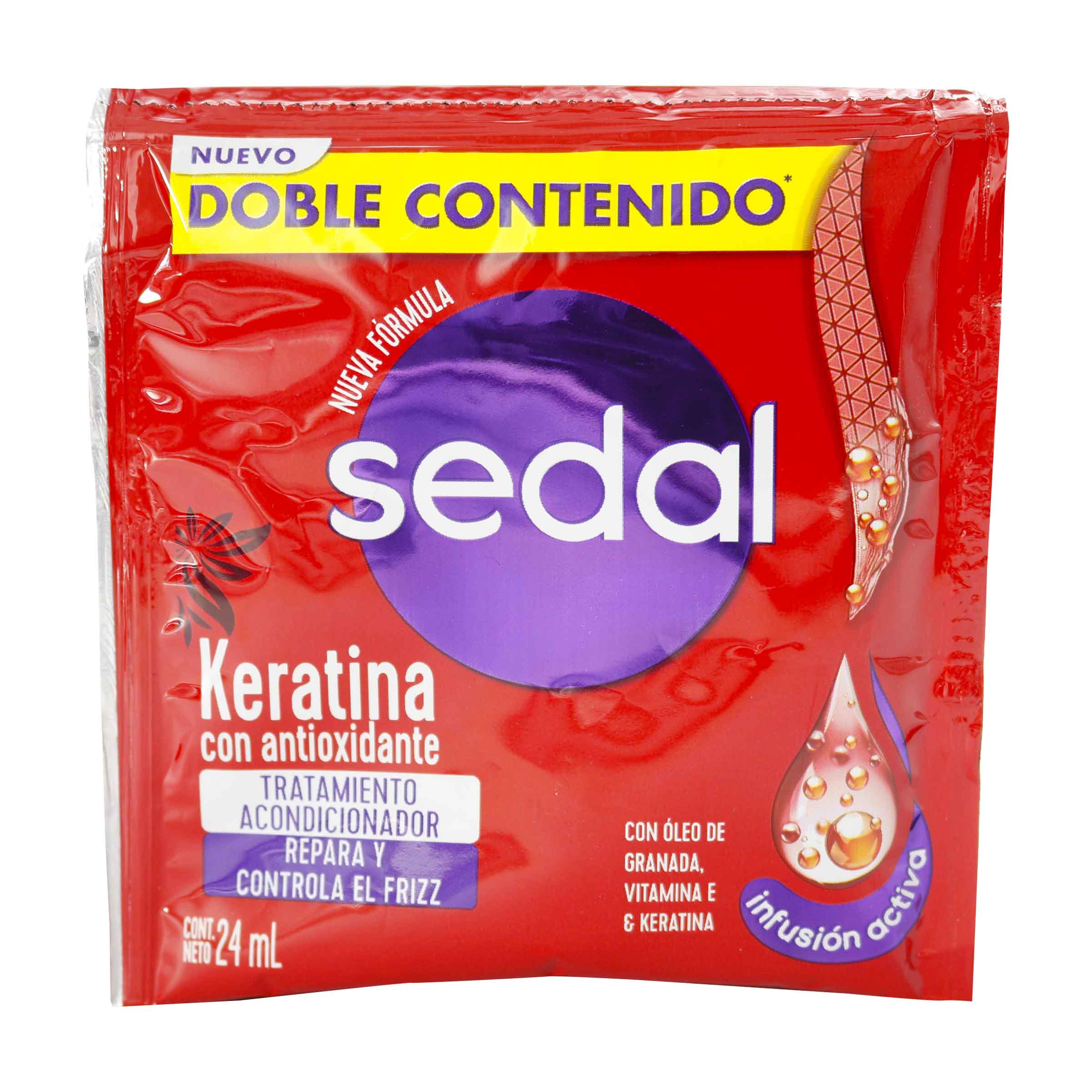 Sedal Keratina Antioxidante Acondicionador 24 ml x12