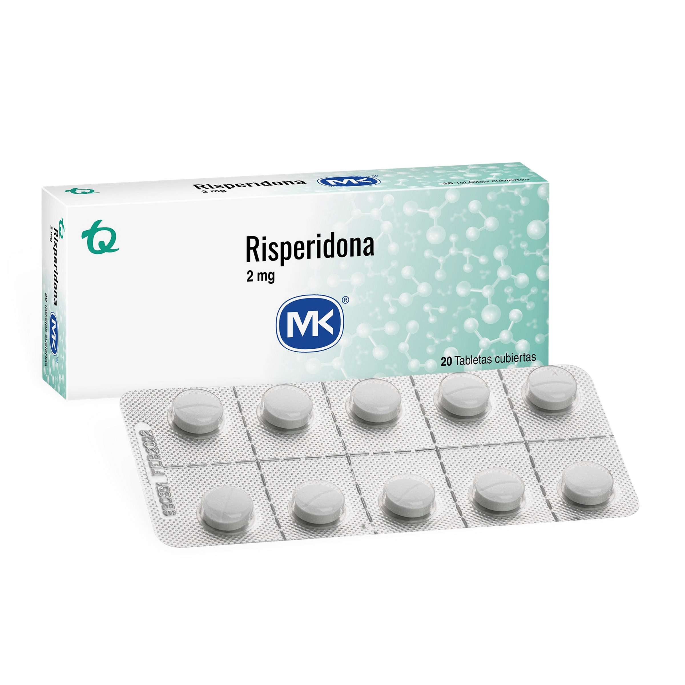 Risperidona 2 mg - 20 tabletas TECNOQUIMICAS