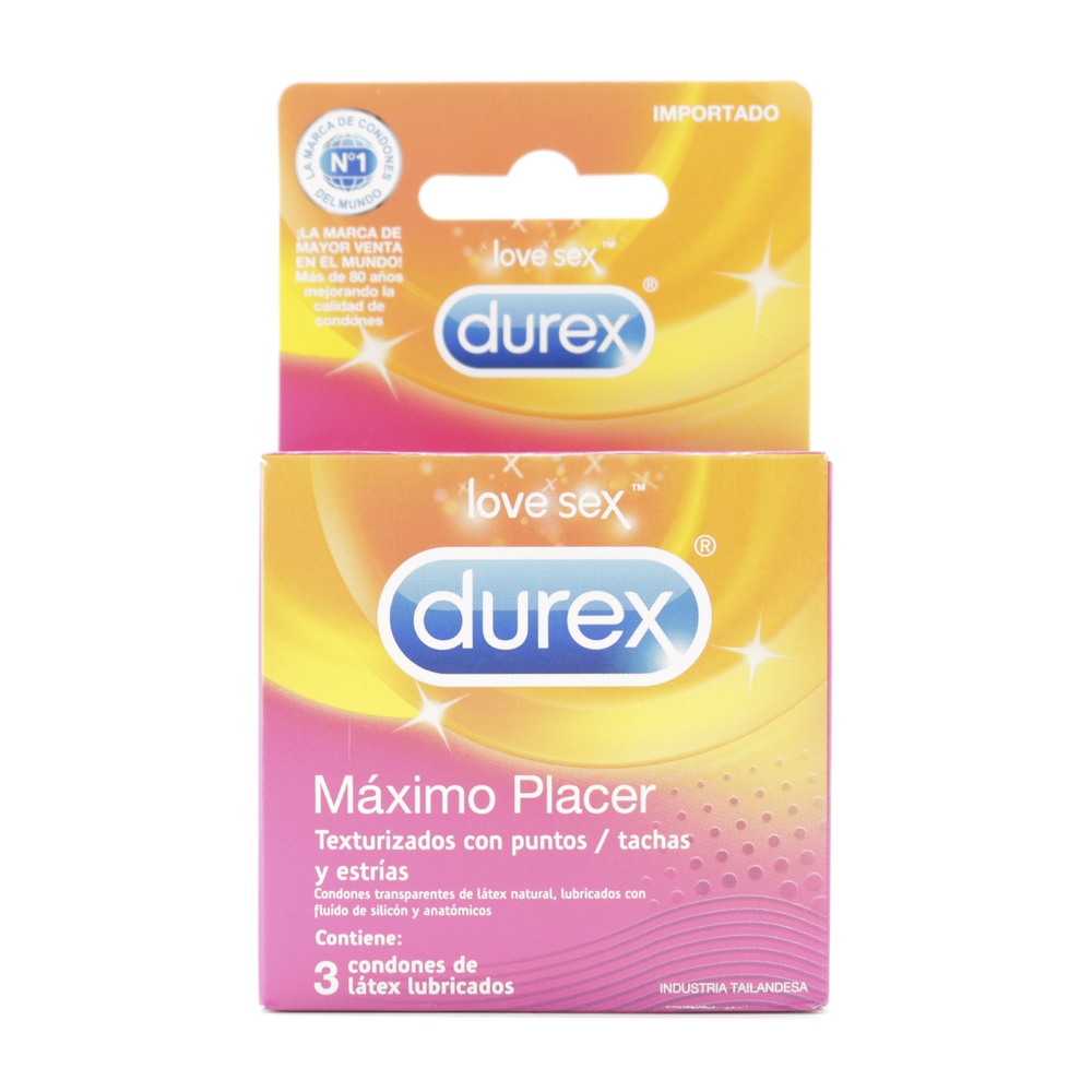 Durex Máximo Placer – Preservativos 3 uds