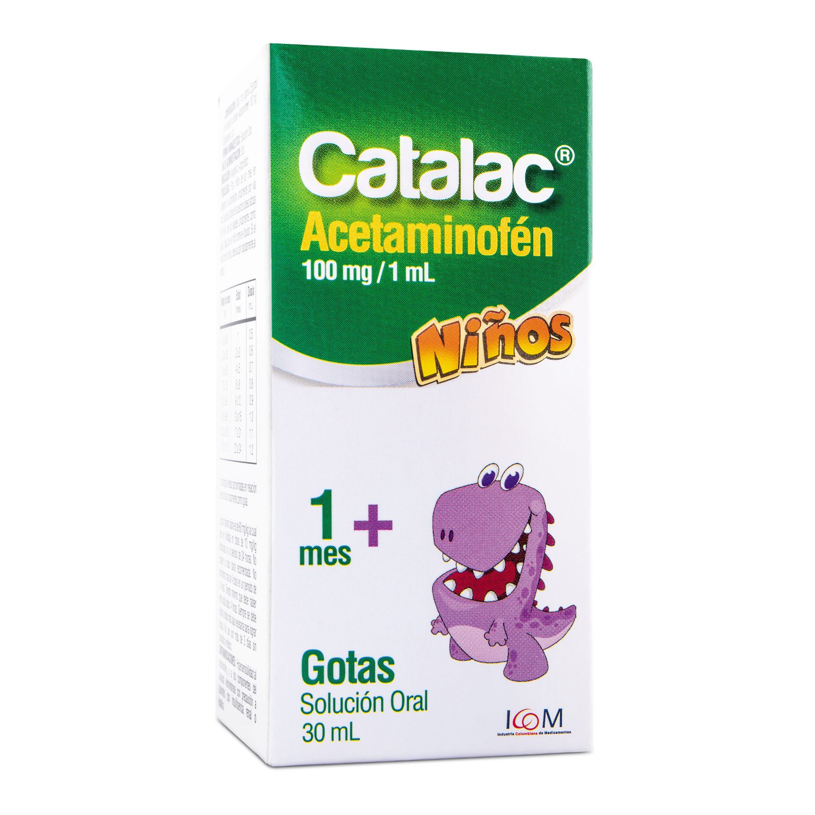 CATALAC 100 mg/mL Gotas 30 mL – Acetaminofén ICOM