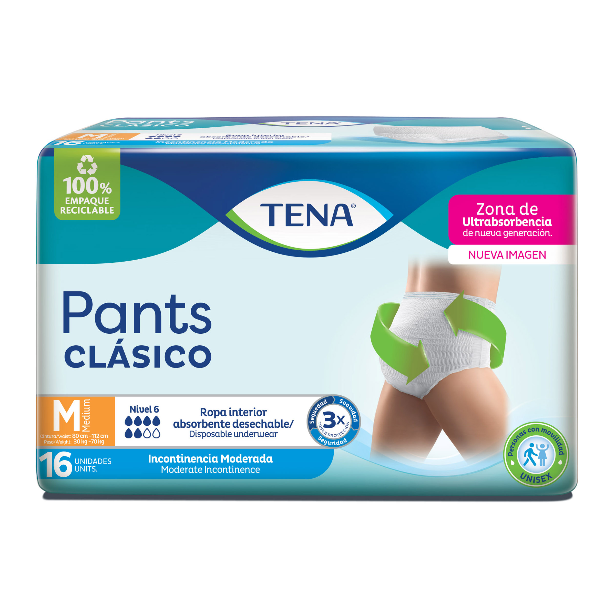 TENA Pants Clásico Medium 16 uds