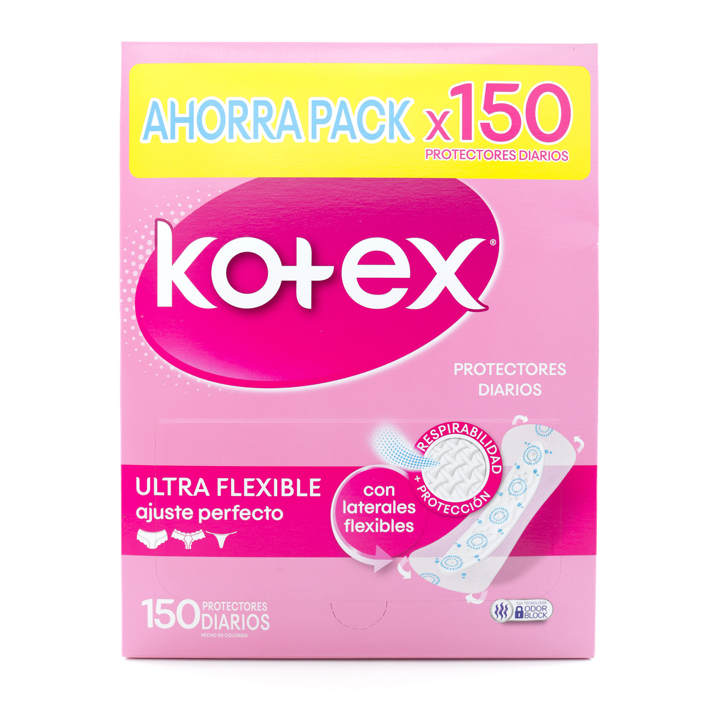 Protectores femeninos Kotex Ultra Flexible – 150 unidades