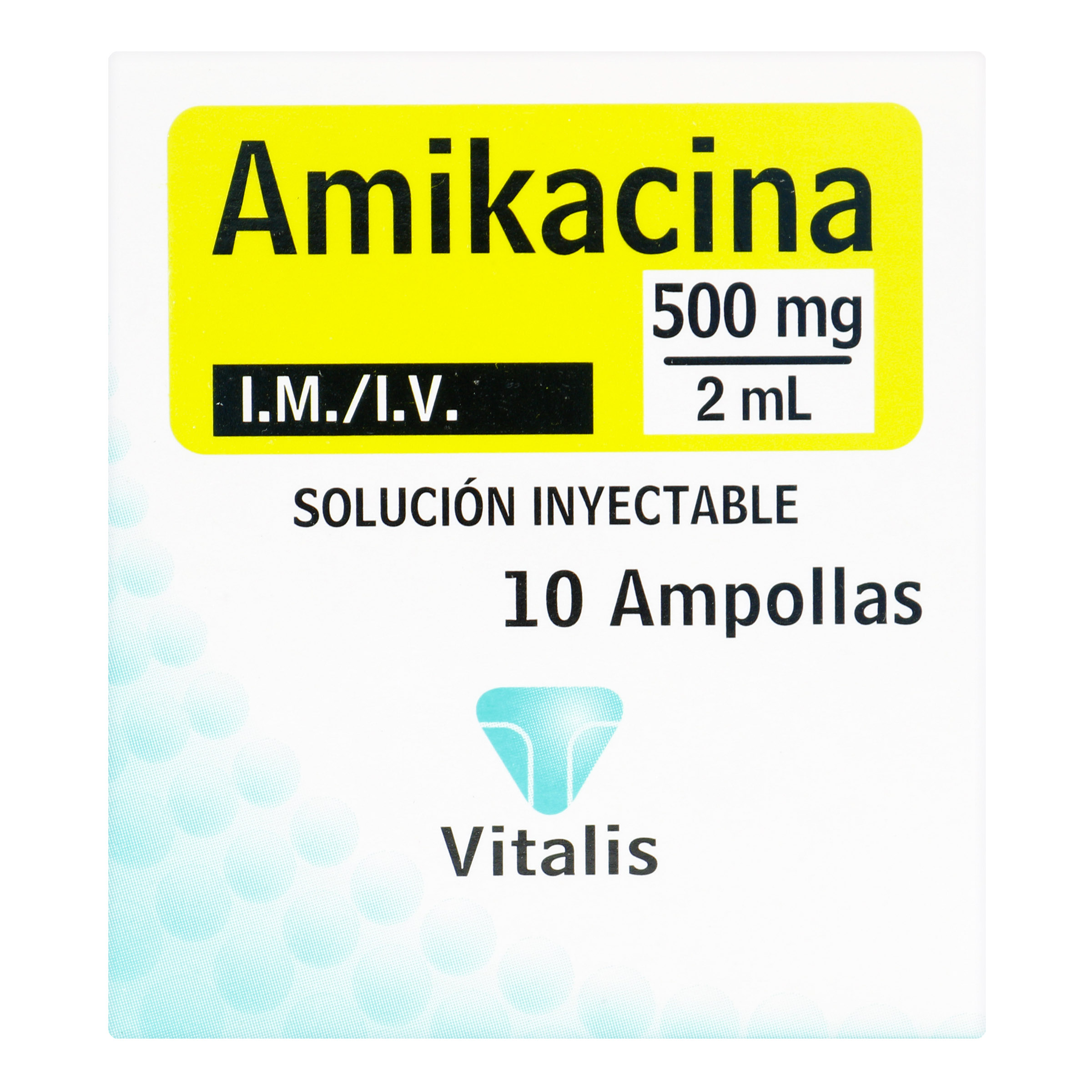 Amikacina 500 mg/2 mL - 10 ampollas (Vitalis)