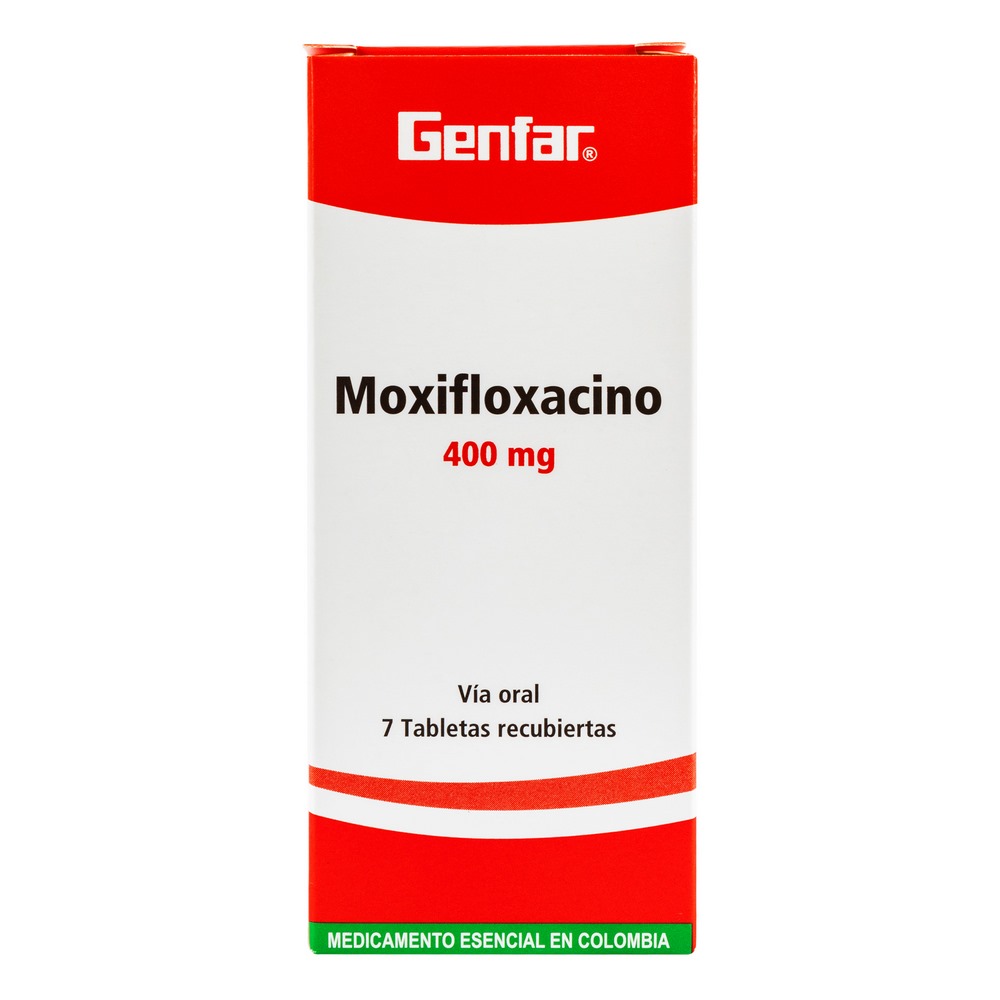 Moxifloxacino 400 mg – 7 tabletas recubiertas